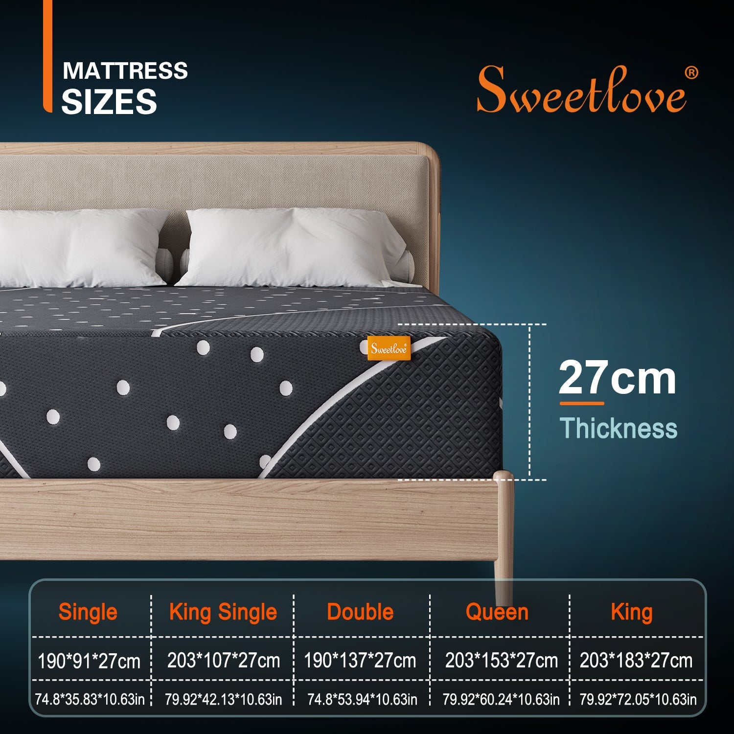 QUEEN DOUBLE Bed Mattress Medium Firm Pocket Spring Memory Foam