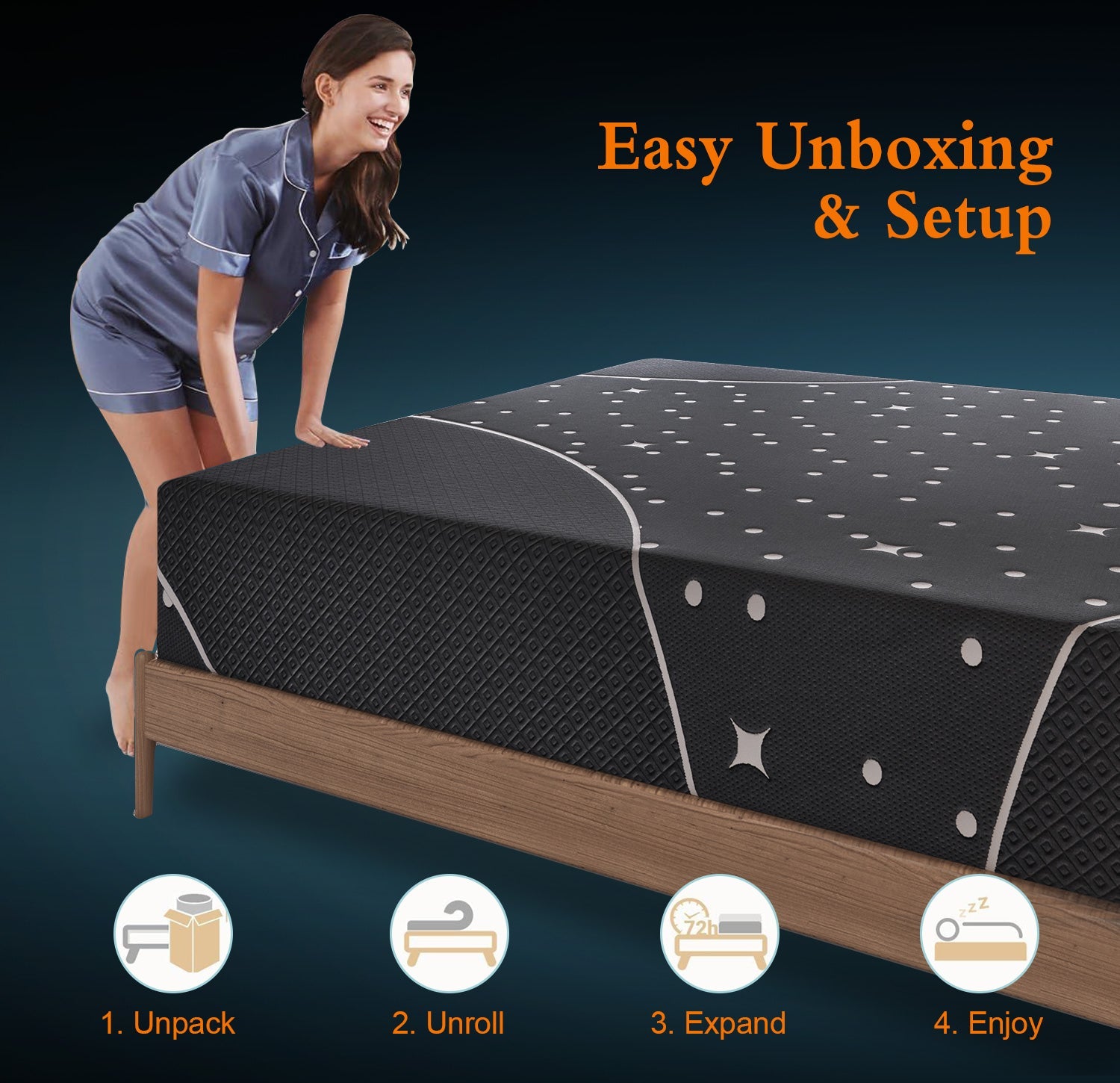 QUEEN DOUBLE Bed Mattress Medium Firm Pocket Spring Memory Foam