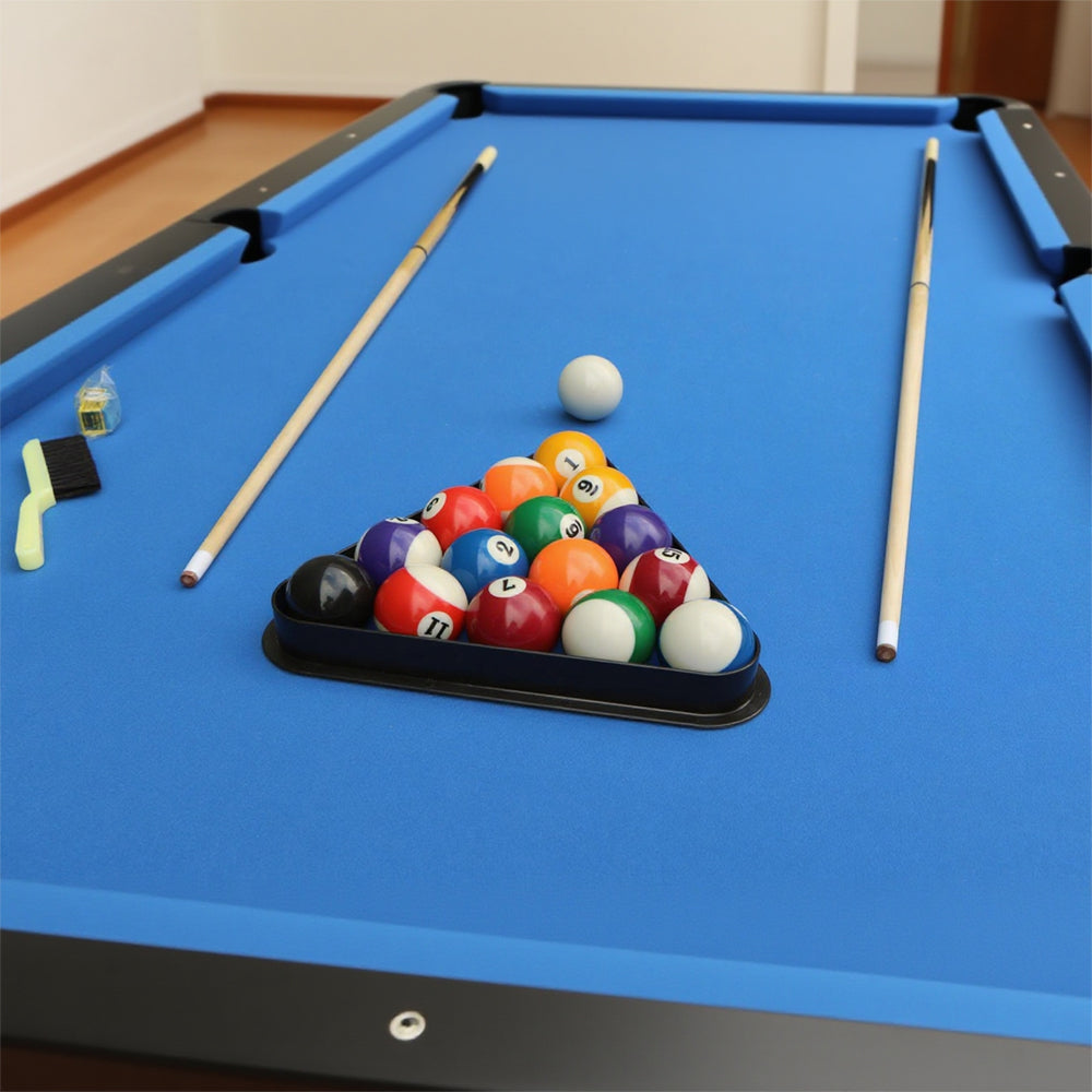 Billiard Table with Velvet tablecloth and Accessories, 7Ft, Blue