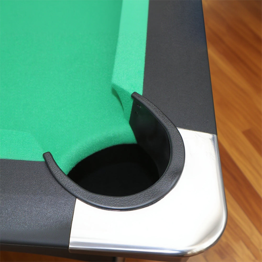 7Ft billiard table（GREEN）,Velvet tablecloth,with accessories