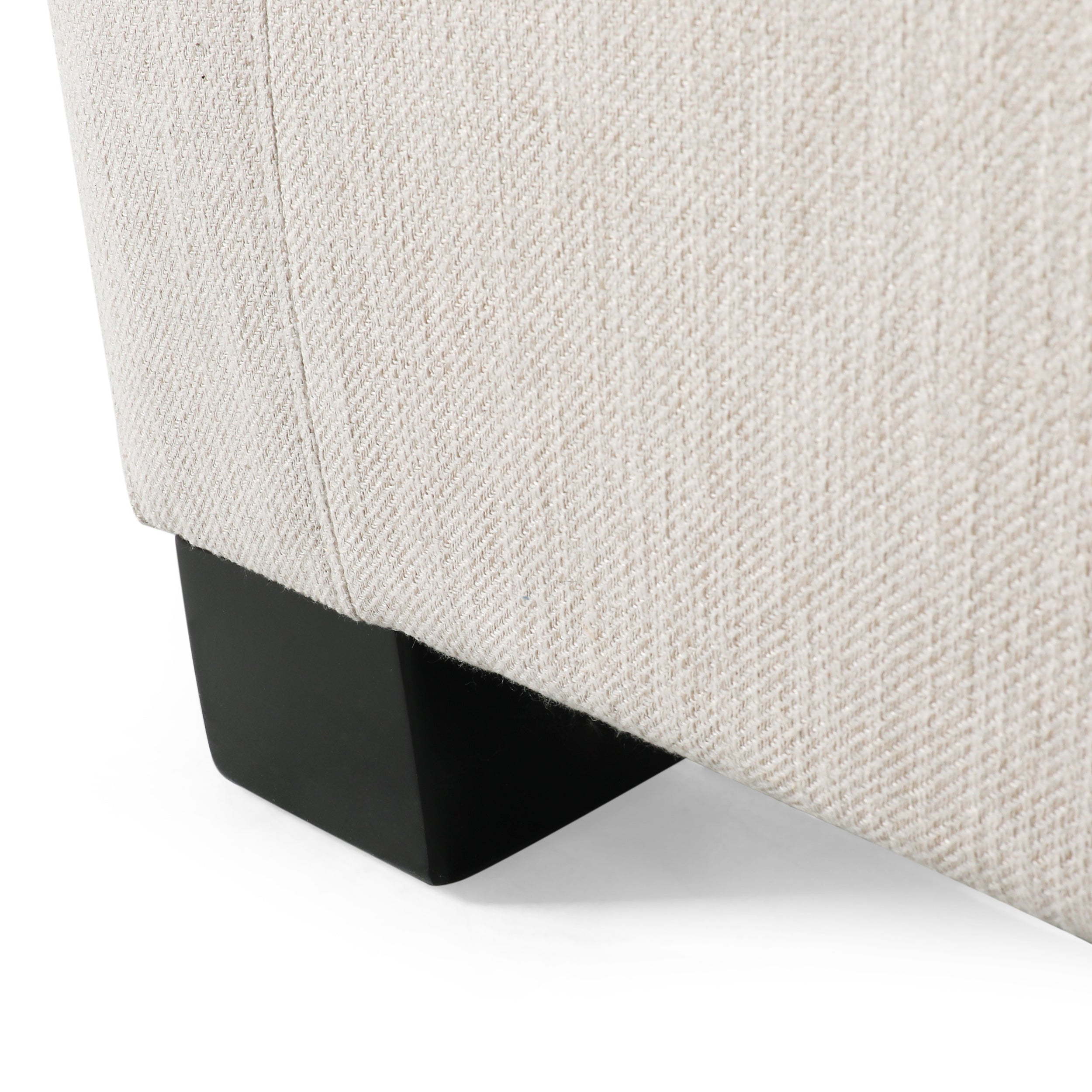 Contemporary Beige Fabric Upholstered Club Chair