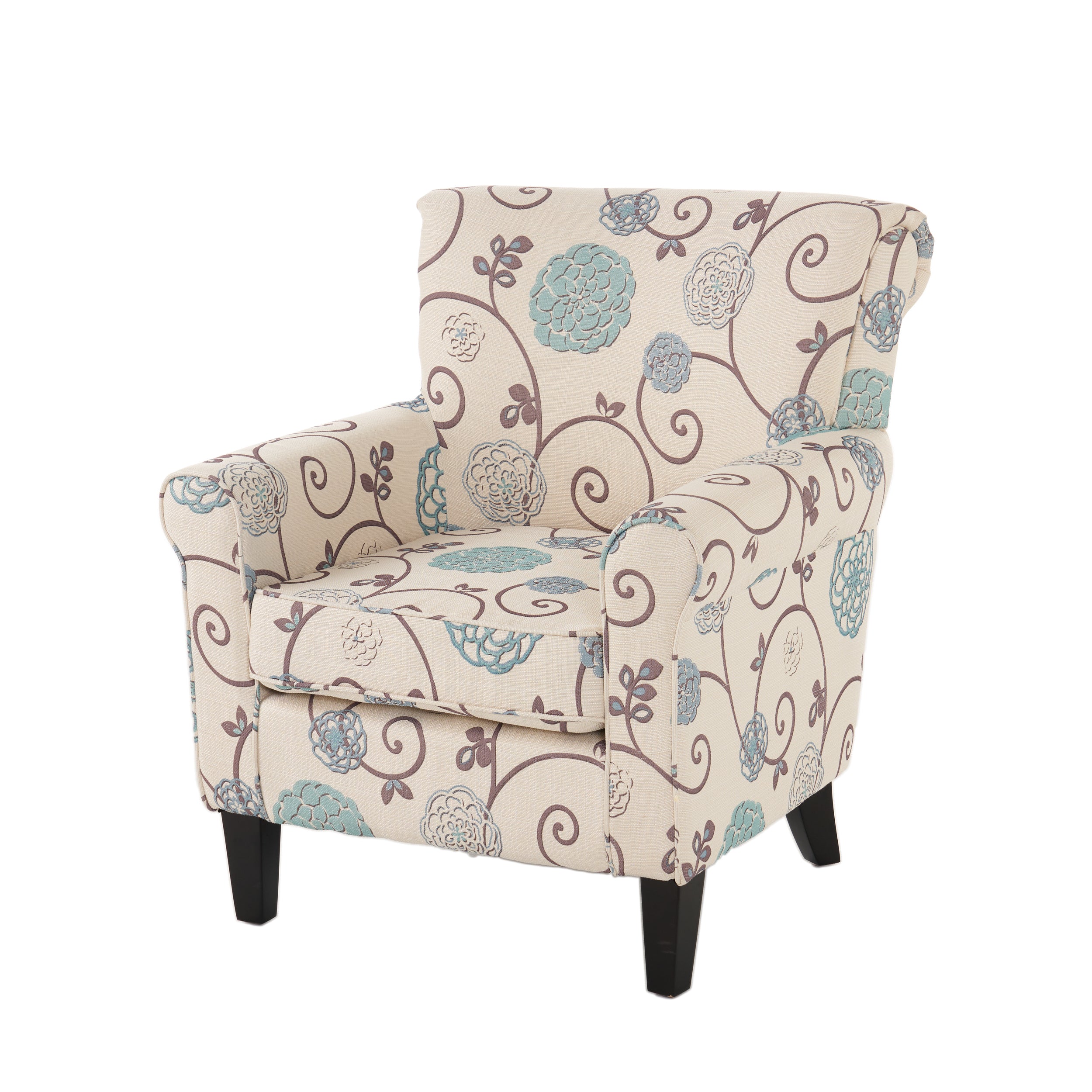 Eeeza Modern Single-seater Armchair, Fabric, Birch, Beige