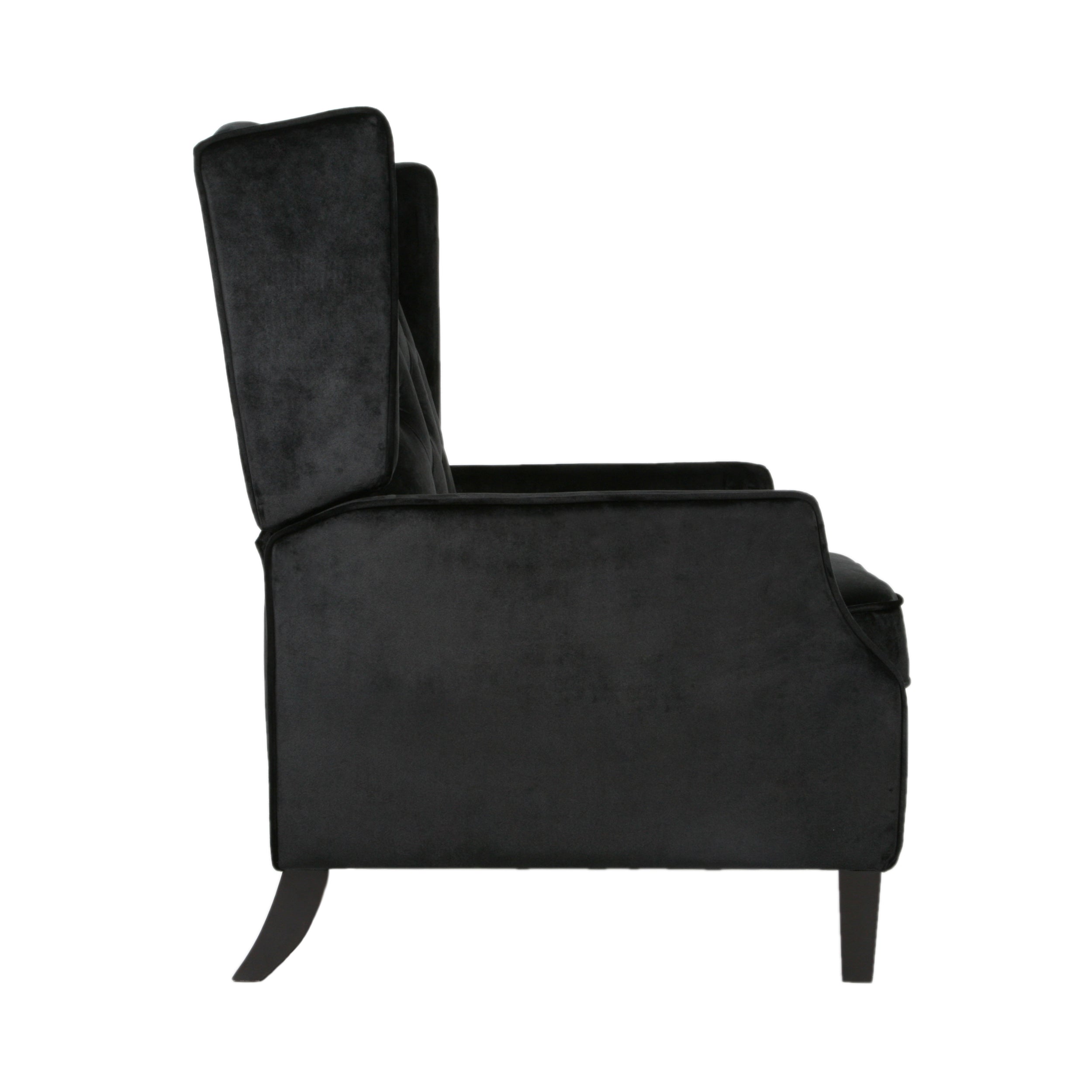 Classic Black Tufted High-BackWingback Armchair