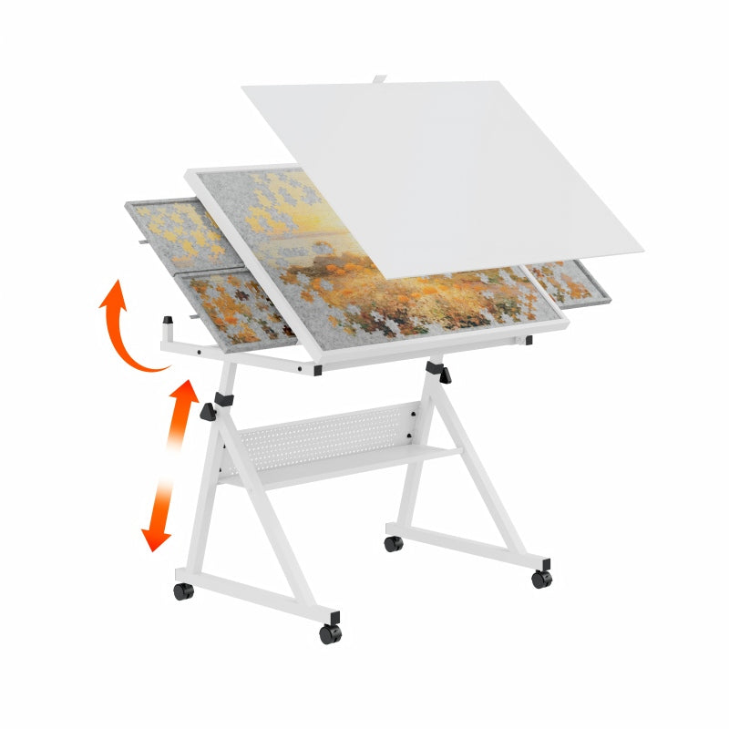 1500pcs Jigsaw Puzzle metal Table board for adults gift with 4 trays
