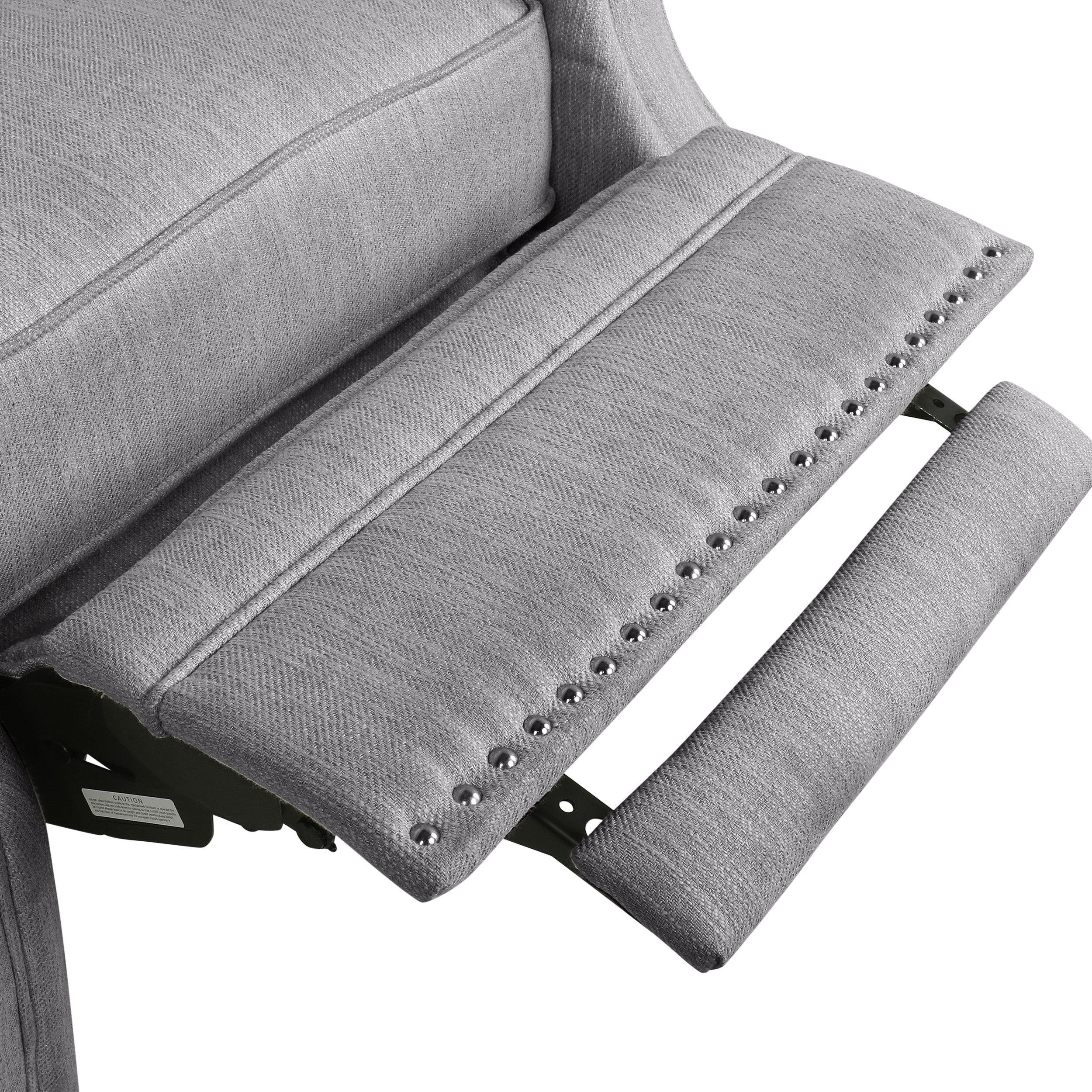 Classic Grey Button-Tufted Heavy-Duty Manual Recliner Sofa Chair