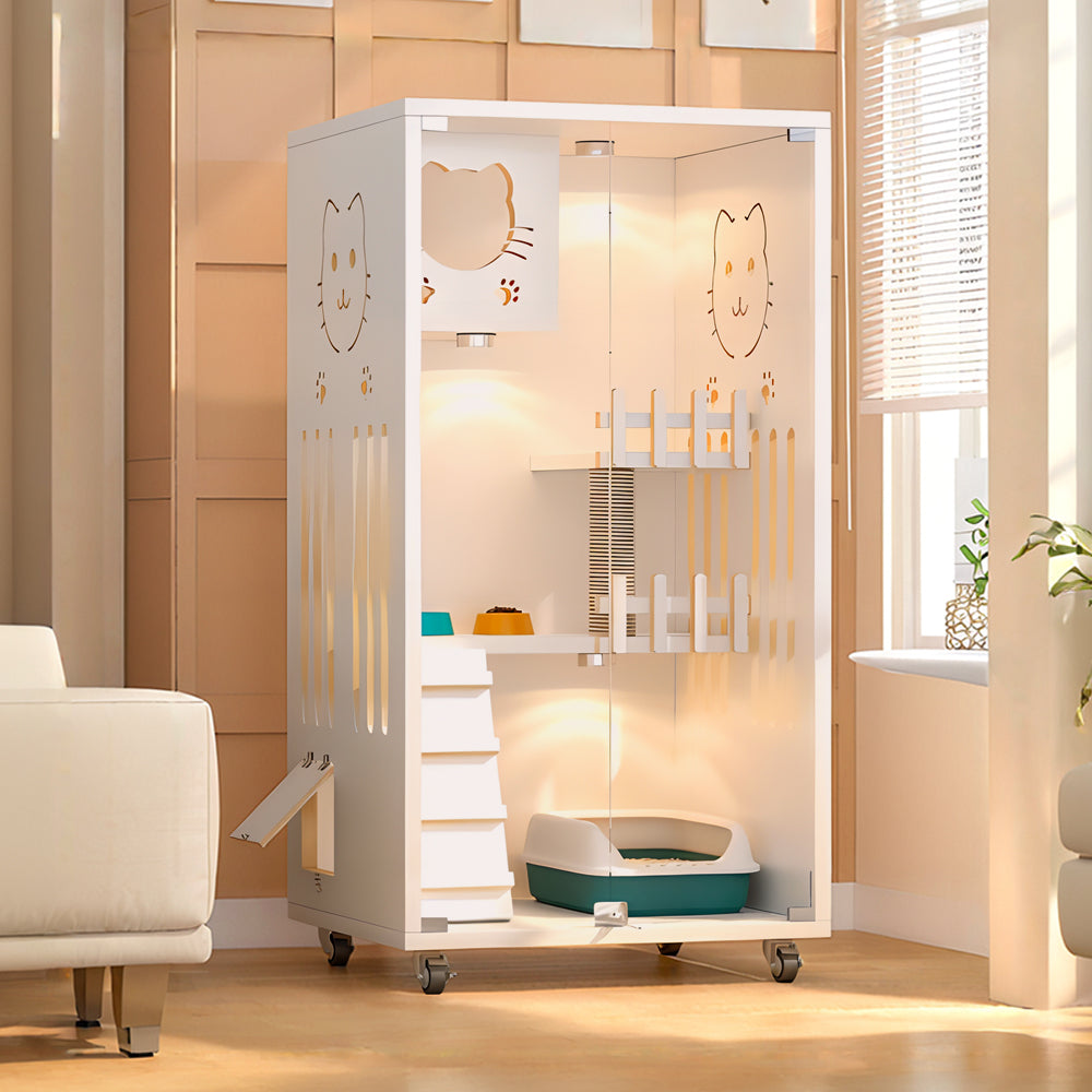 Movable Multi-Tier Cat Cabin