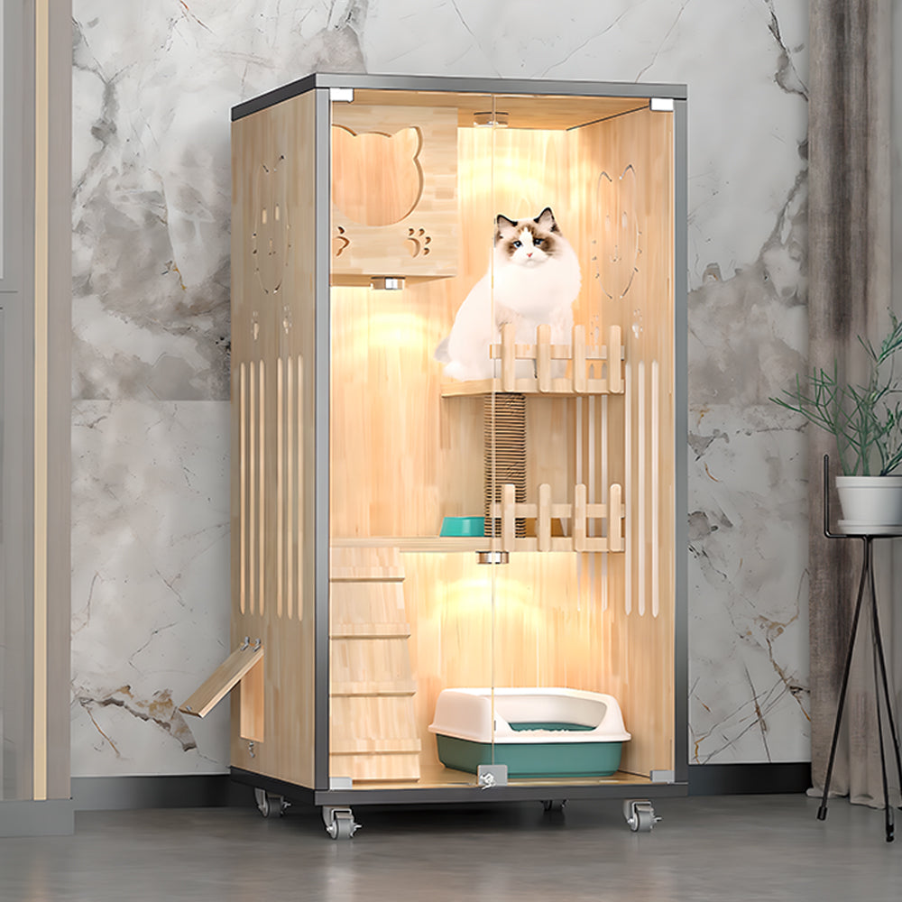 Movable Multi-Tier Cat Cabin