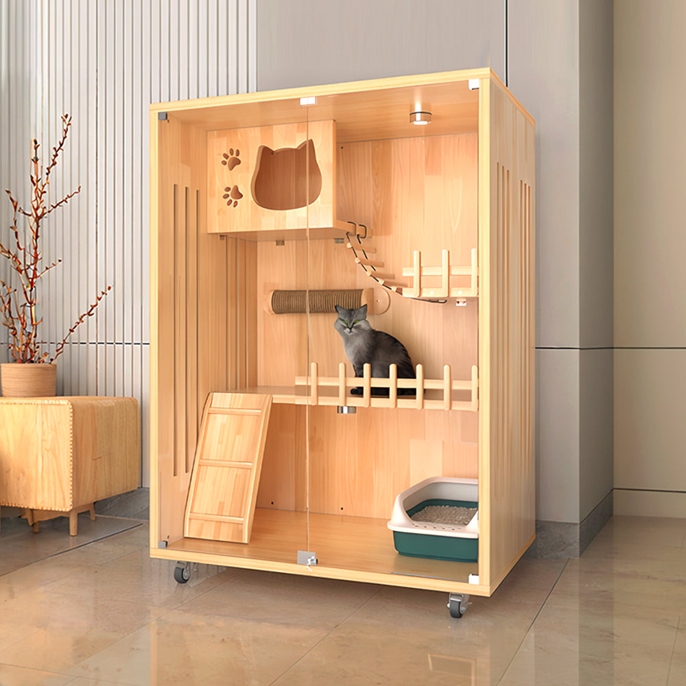 Movable Multi-Tier Cat Cabin