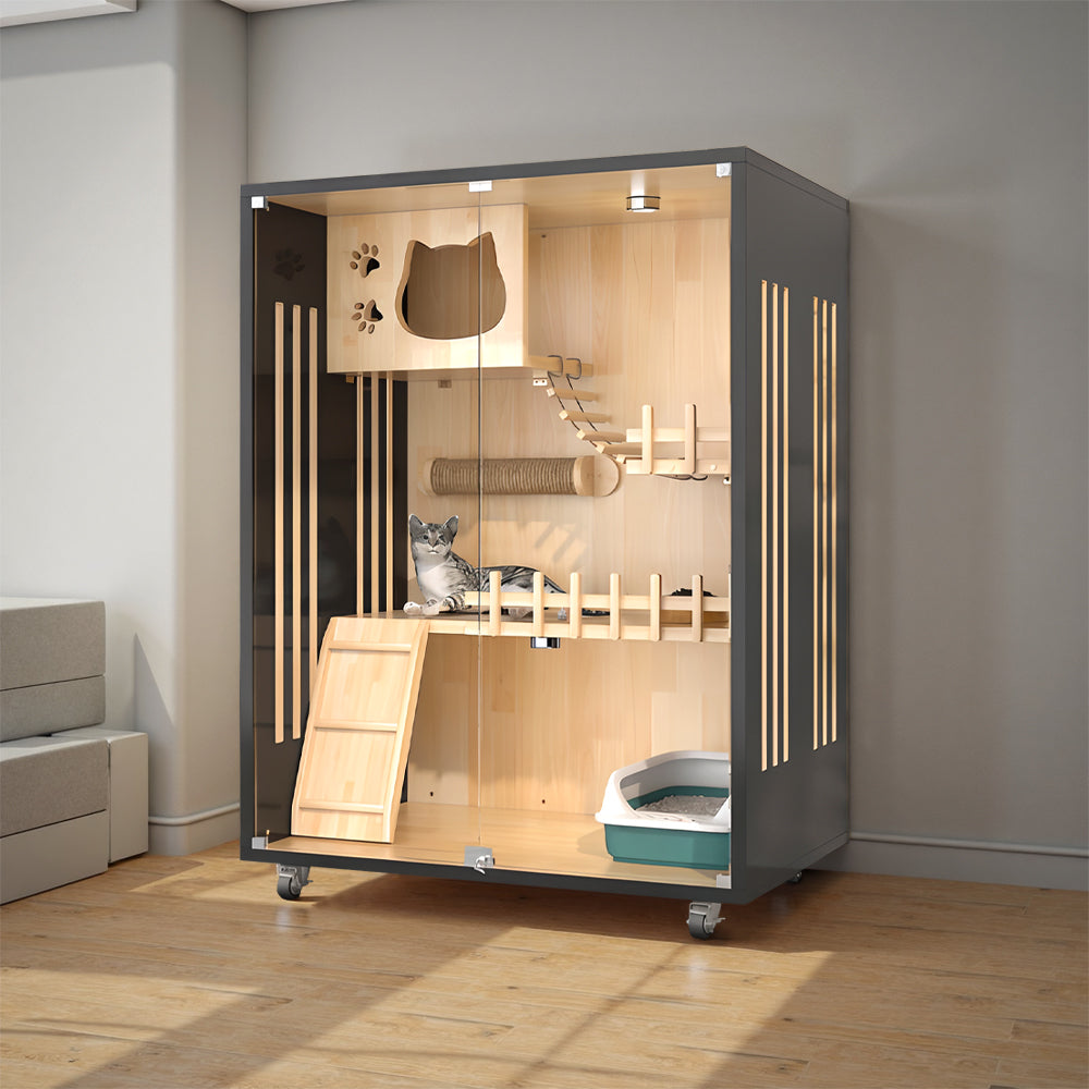 Movable Multi-Tier Cat Cabin