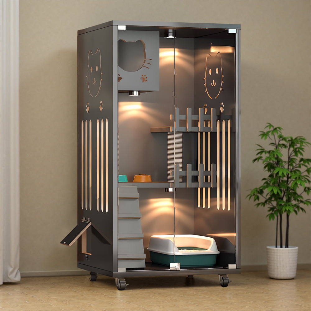 Movable Multi-Tier Cat Cabin