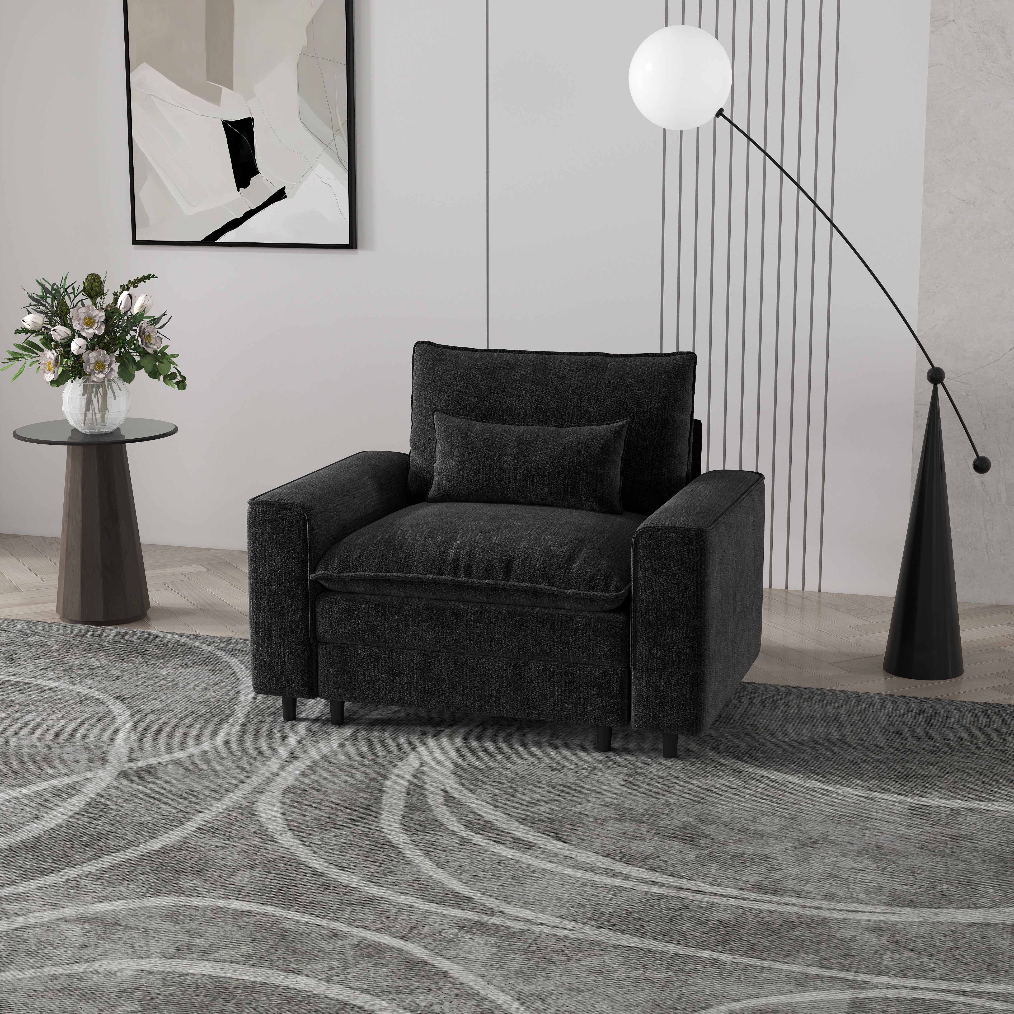 Minimalist single sofa, creating a cozy corner