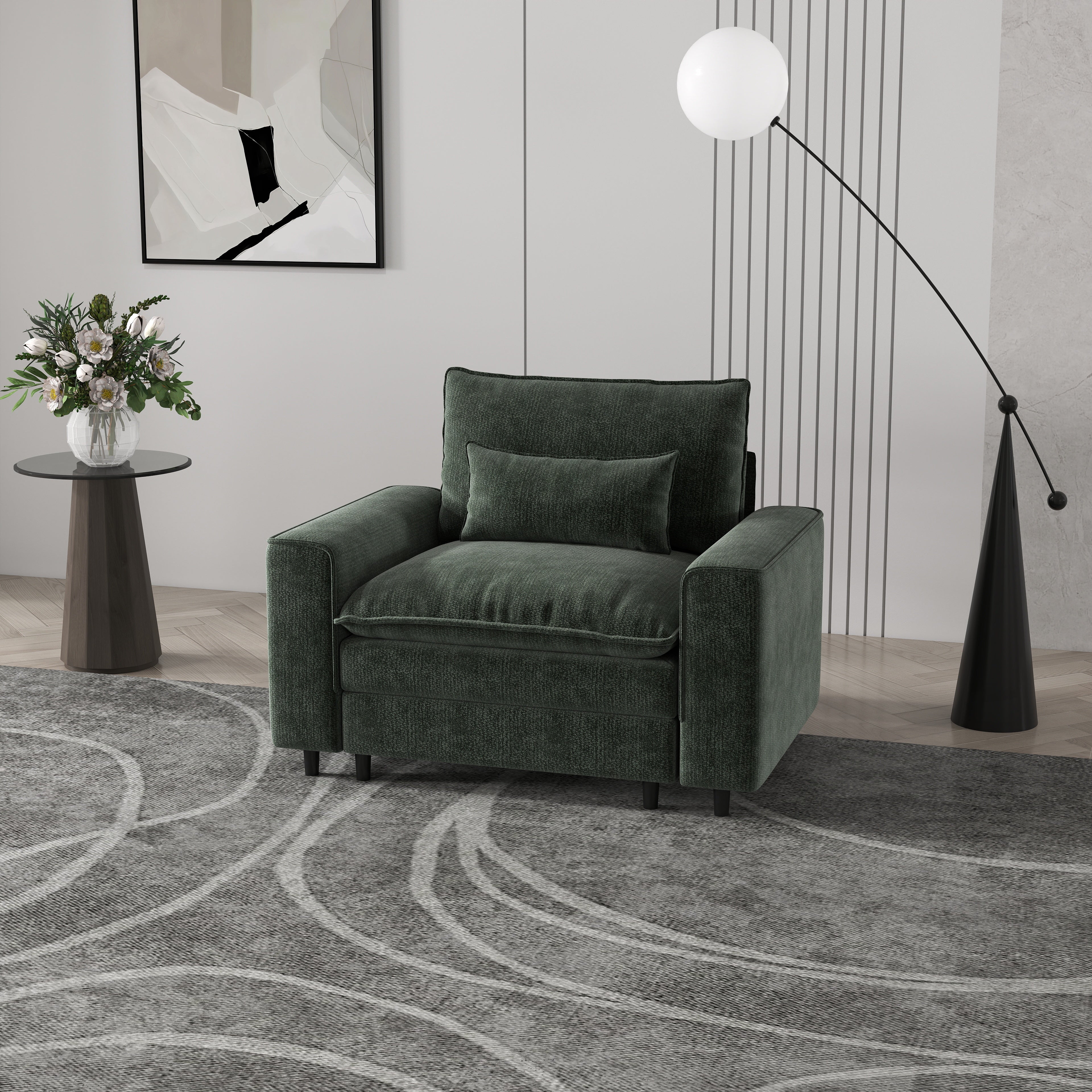 Minimalist single sofa, creating a cozy corner