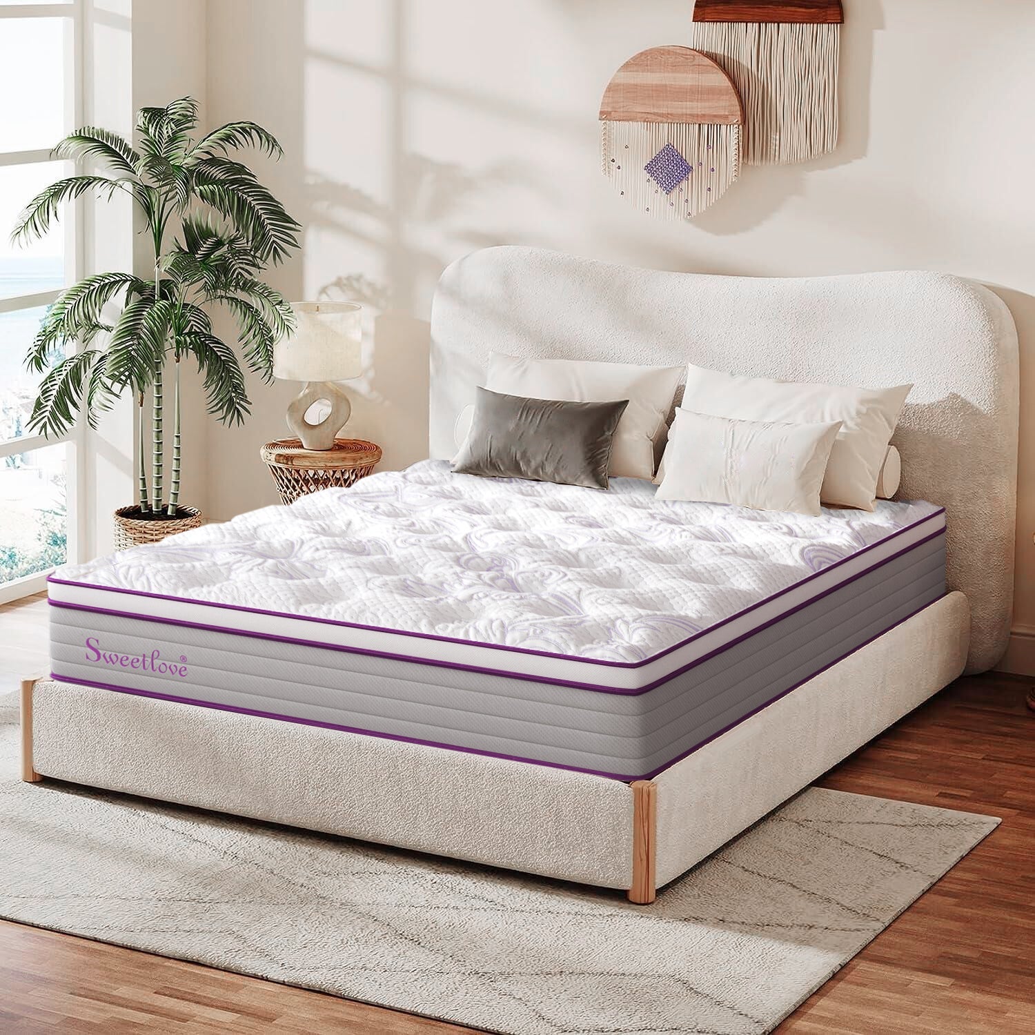 Sweetlove Queen Double King Single Bed Mattress Lavender Memory Foam No Spring