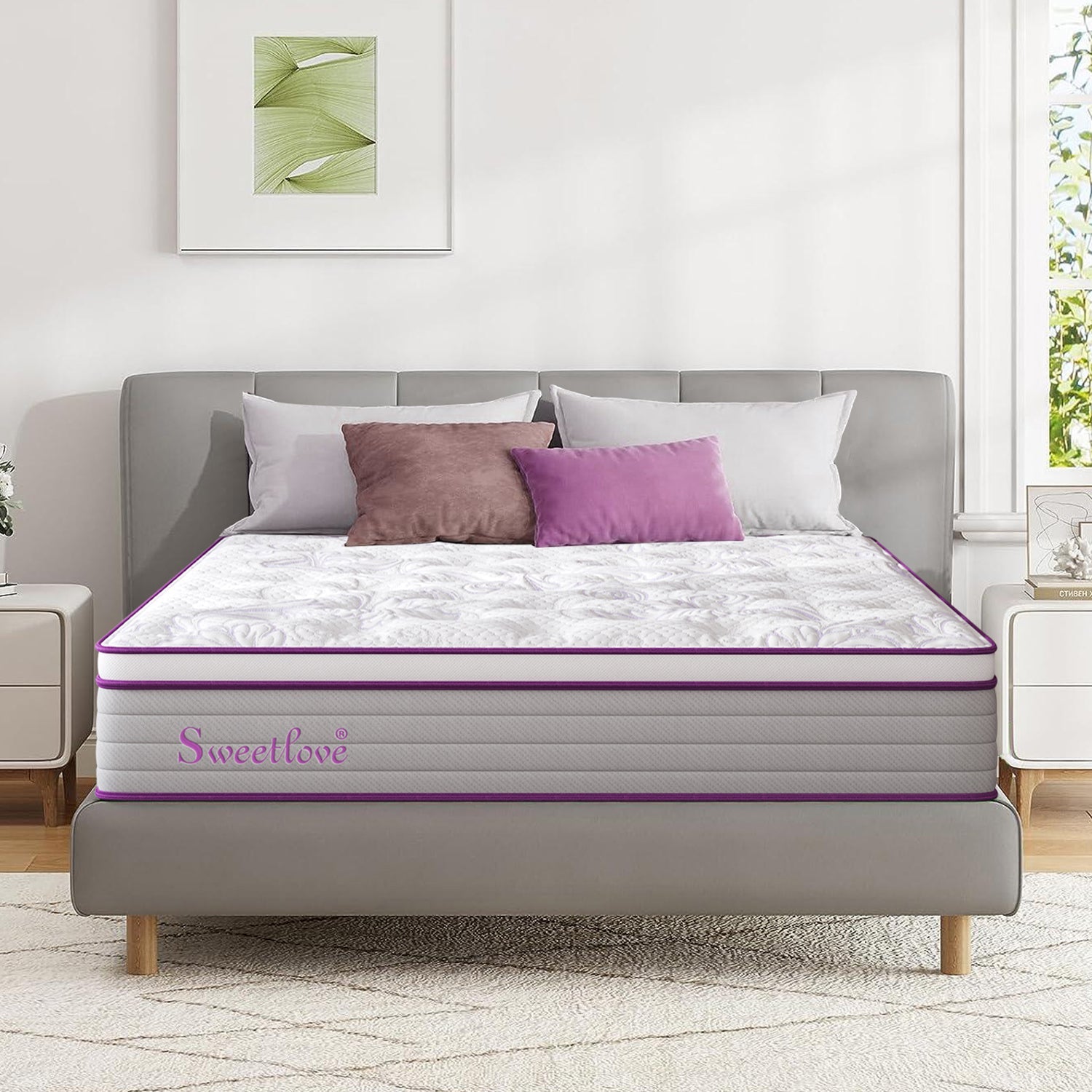 Sweetlove Queen Double King Single Bed Mattress Lavender Memory Foam No Spring