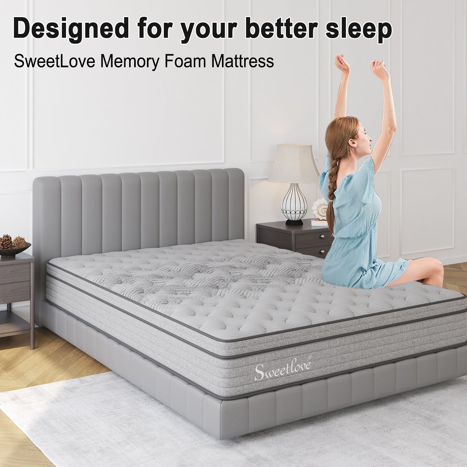 Queen Double King Single Bed Mattress Bamboo Charcoal Memory Foam No Spring