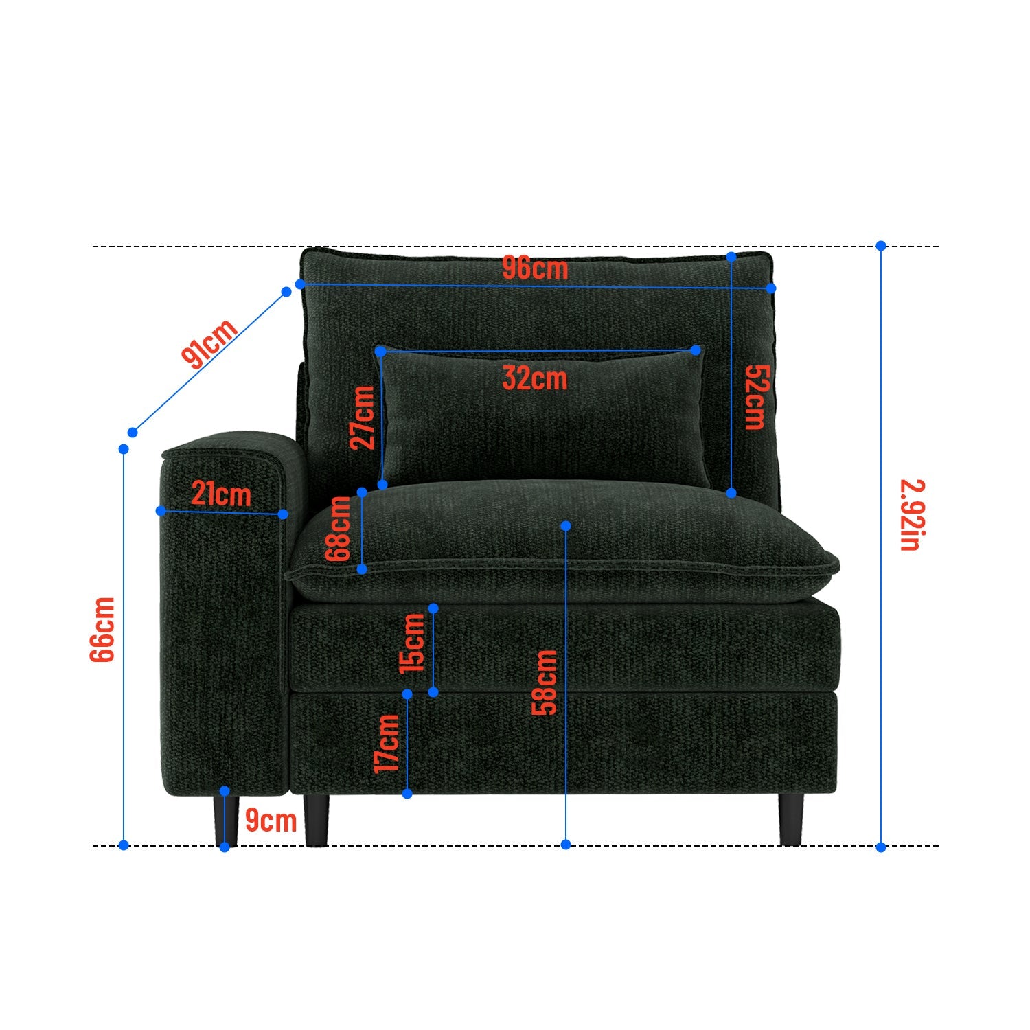 Minimalist single sofa, creating a cozy corner