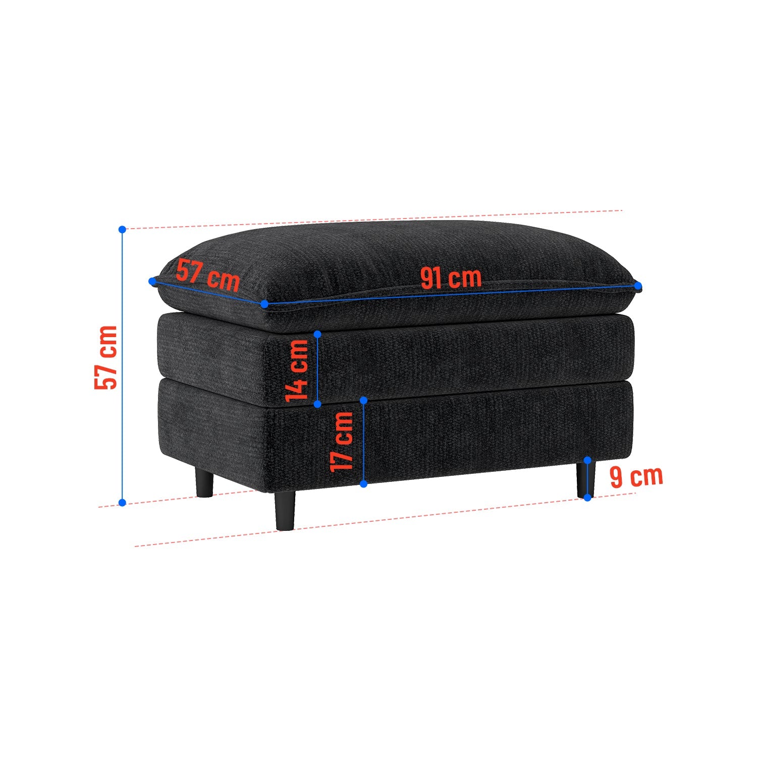 Comfort Combo: Single Sofa and Portable Footstool