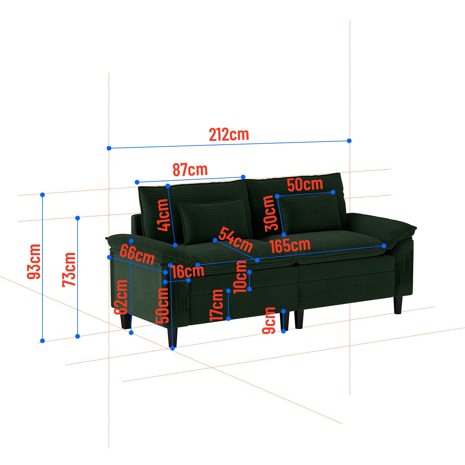 Minimalist-style Two-seater Sofa, Unlocking Cozy Moments for Two