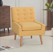 Modern Yellow Multi-Functional Fabric Upholstered Accent Chair