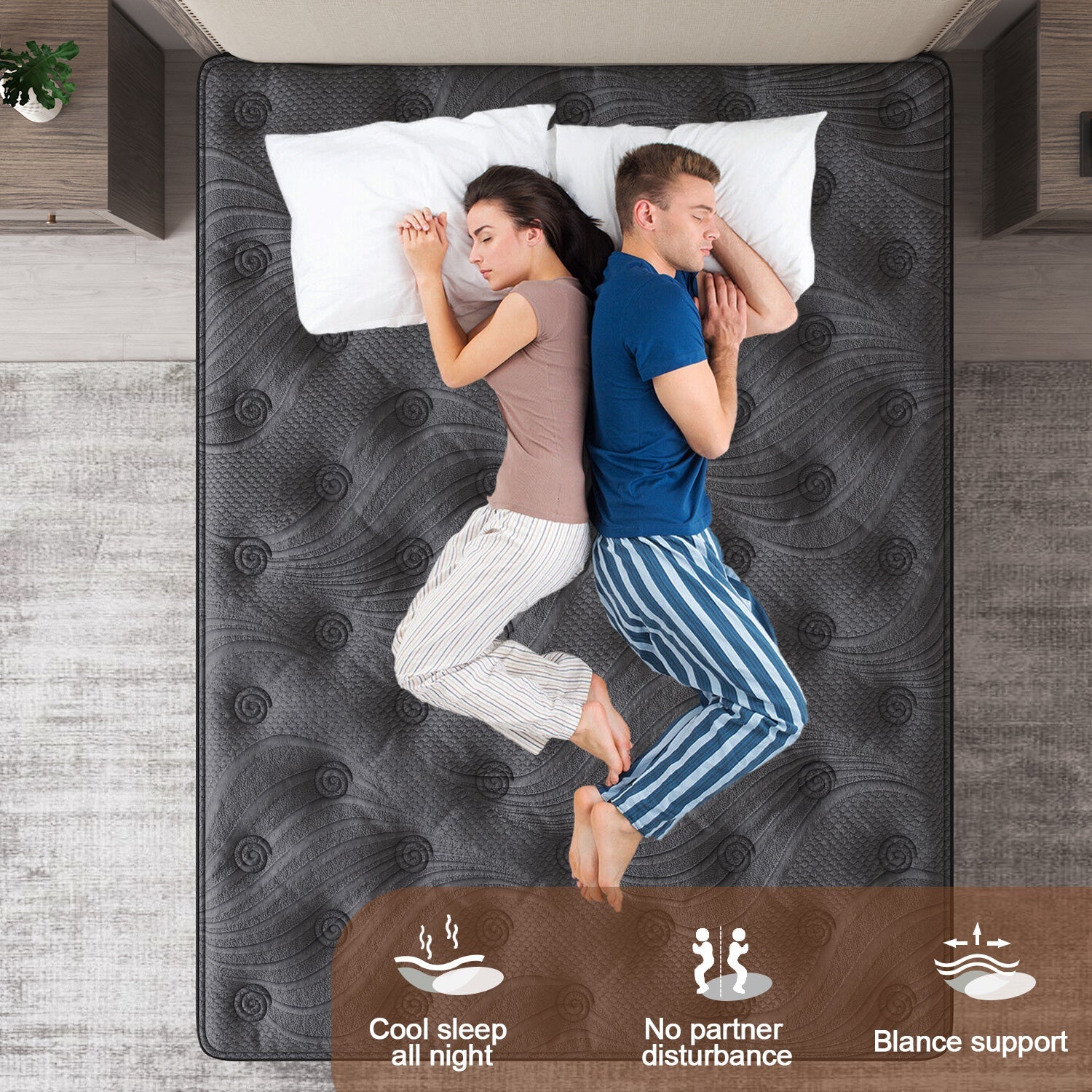 Duchess Mattress King Size COOL GEL Memory Foam Pocket Spring 27cm