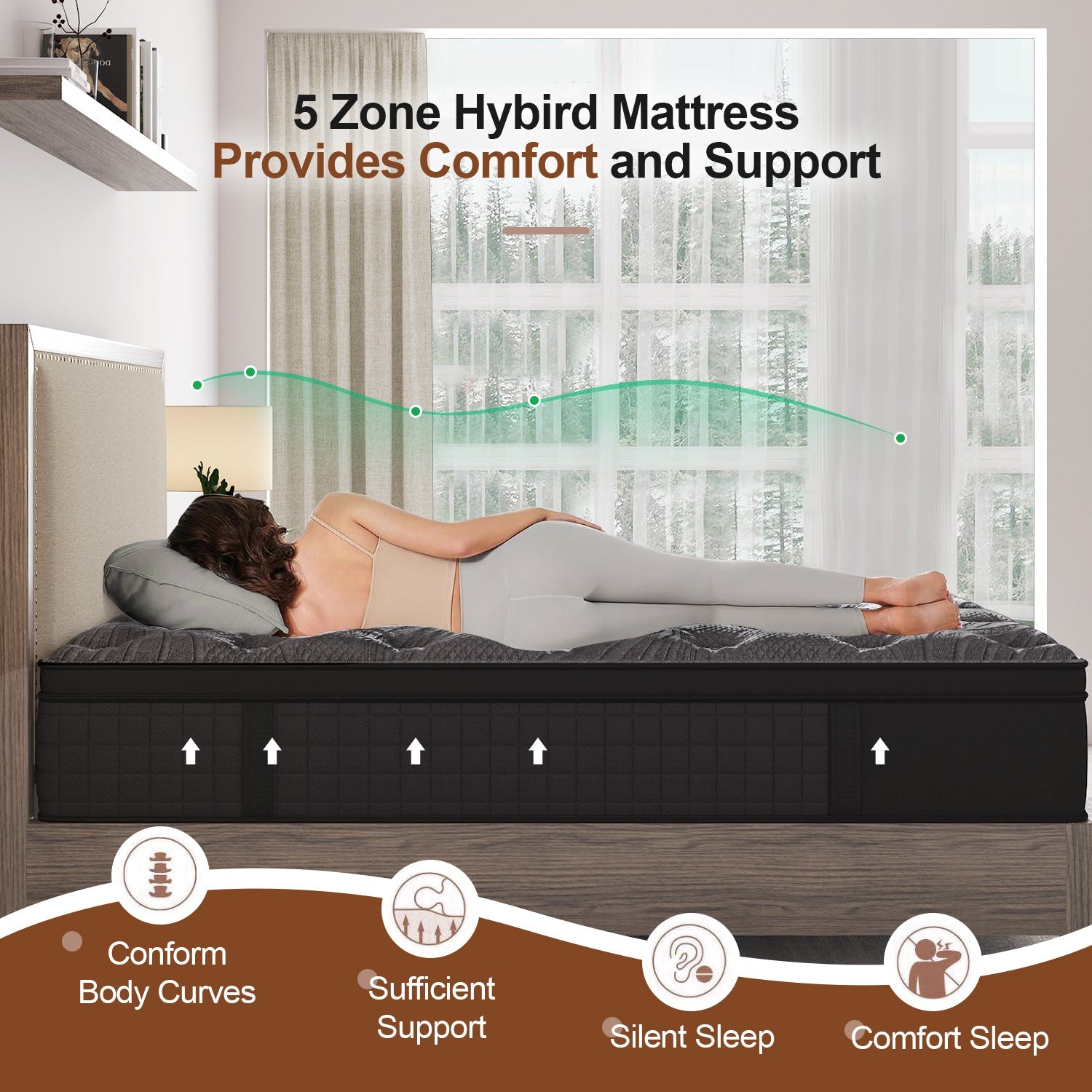 Duchess Mattress King Size COOL GEL Memory Foam Pocket Spring 27cm