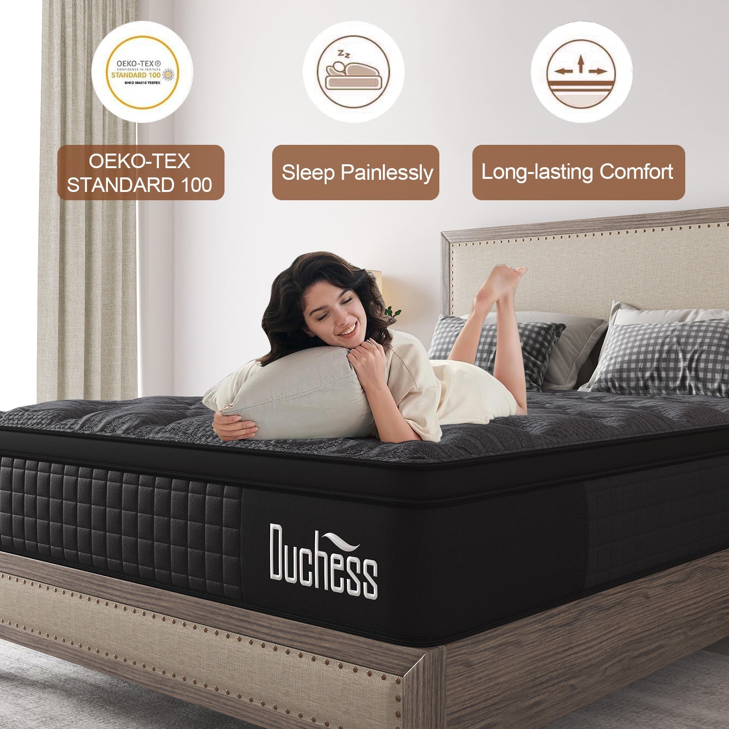 Duchess Mattress King Size COOL GEL Memory Foam Pocket Spring 27cm