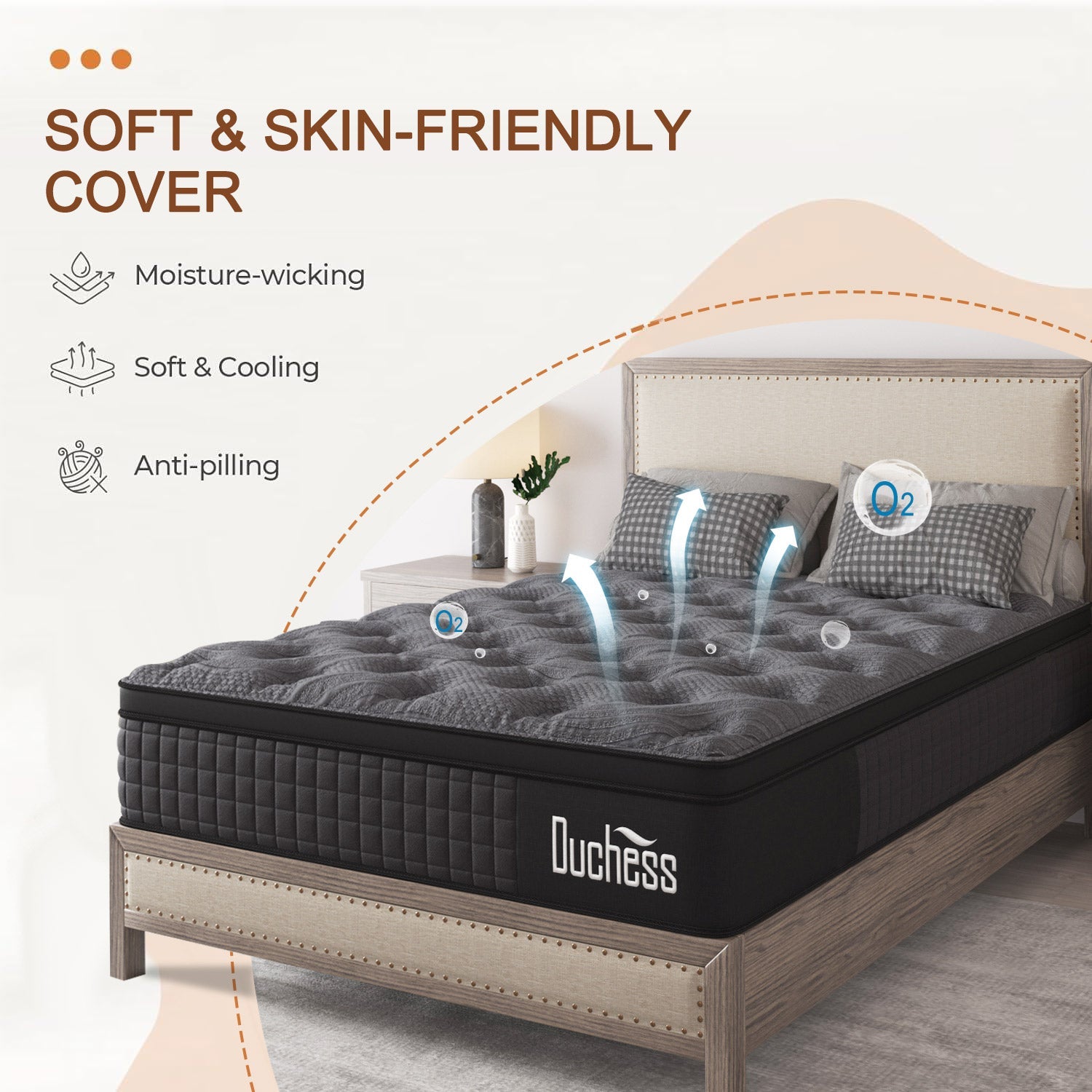 Duchess Mattress King Size COOL GEL Memory Foam Pocket Spring 27cm