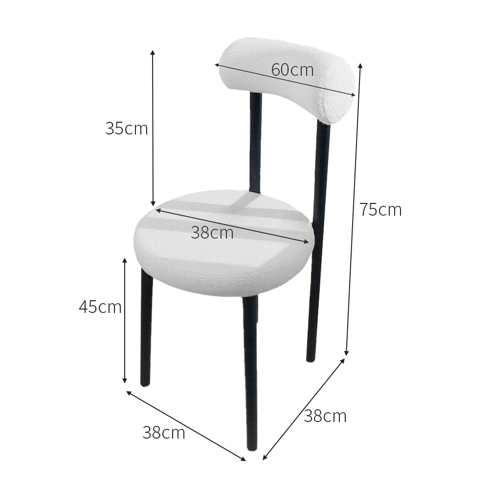 Casual Lamb's Wool Dining Chair