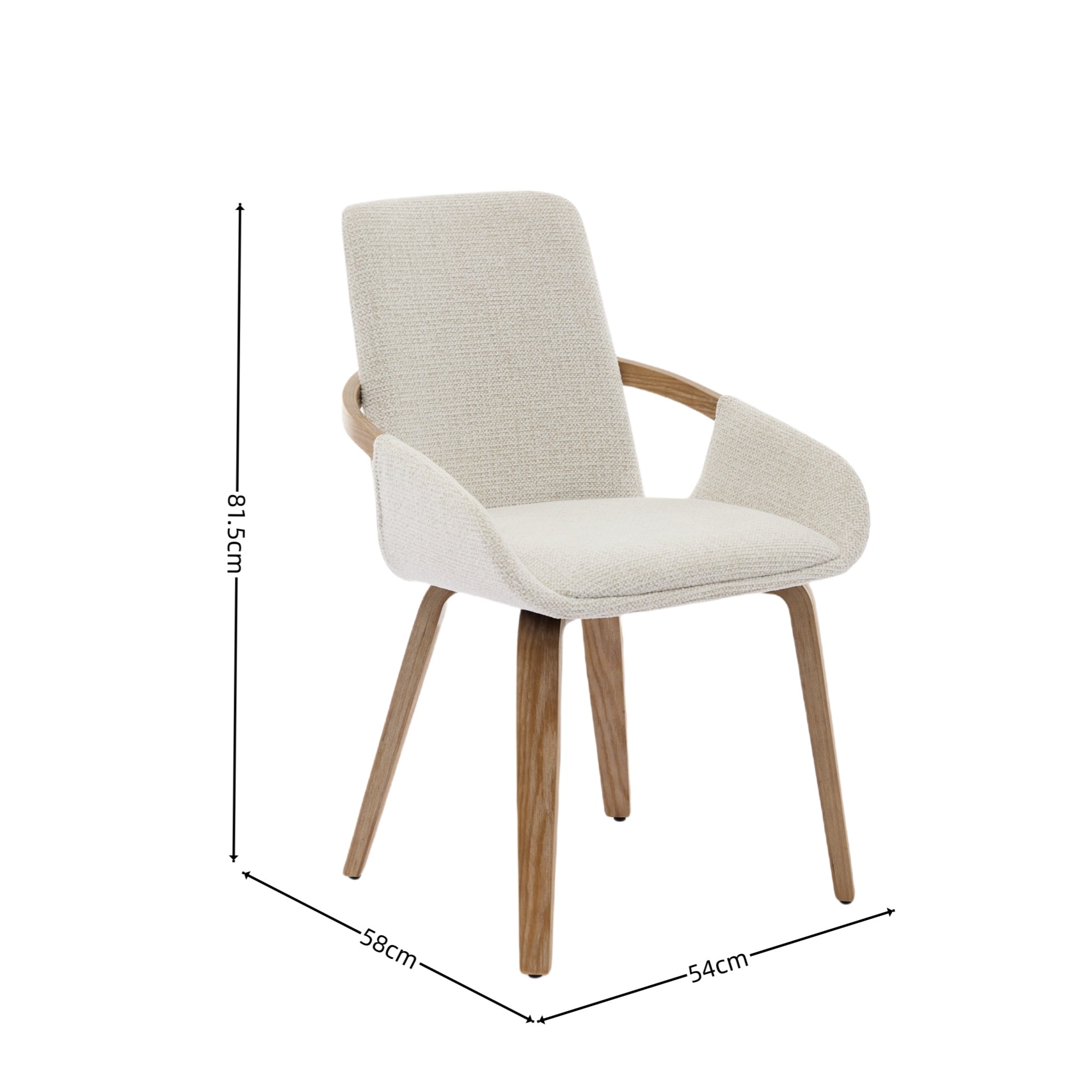 Upholstery Dining Chairs Set of 2, Mid Century Bentwood Kitchen Chairs