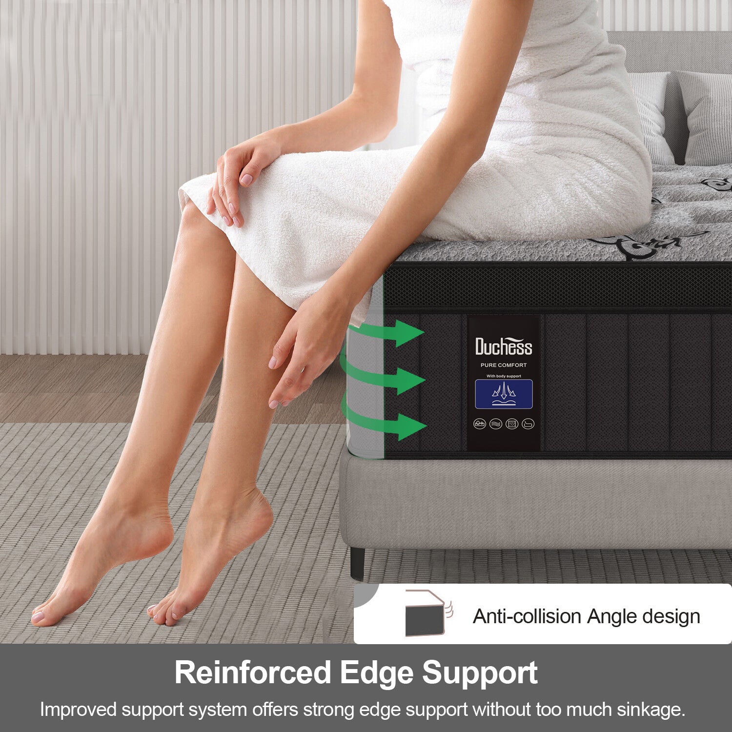 Duchess Mattress 5 Zone Queen Pocket Spring Gel Memory Foam Medium Firm ALL SIZE