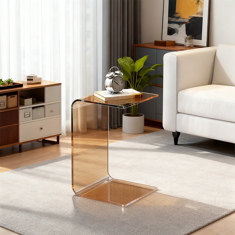 Acrylic Side Table,Bedside Table Nightstand for Bedroom Living Room