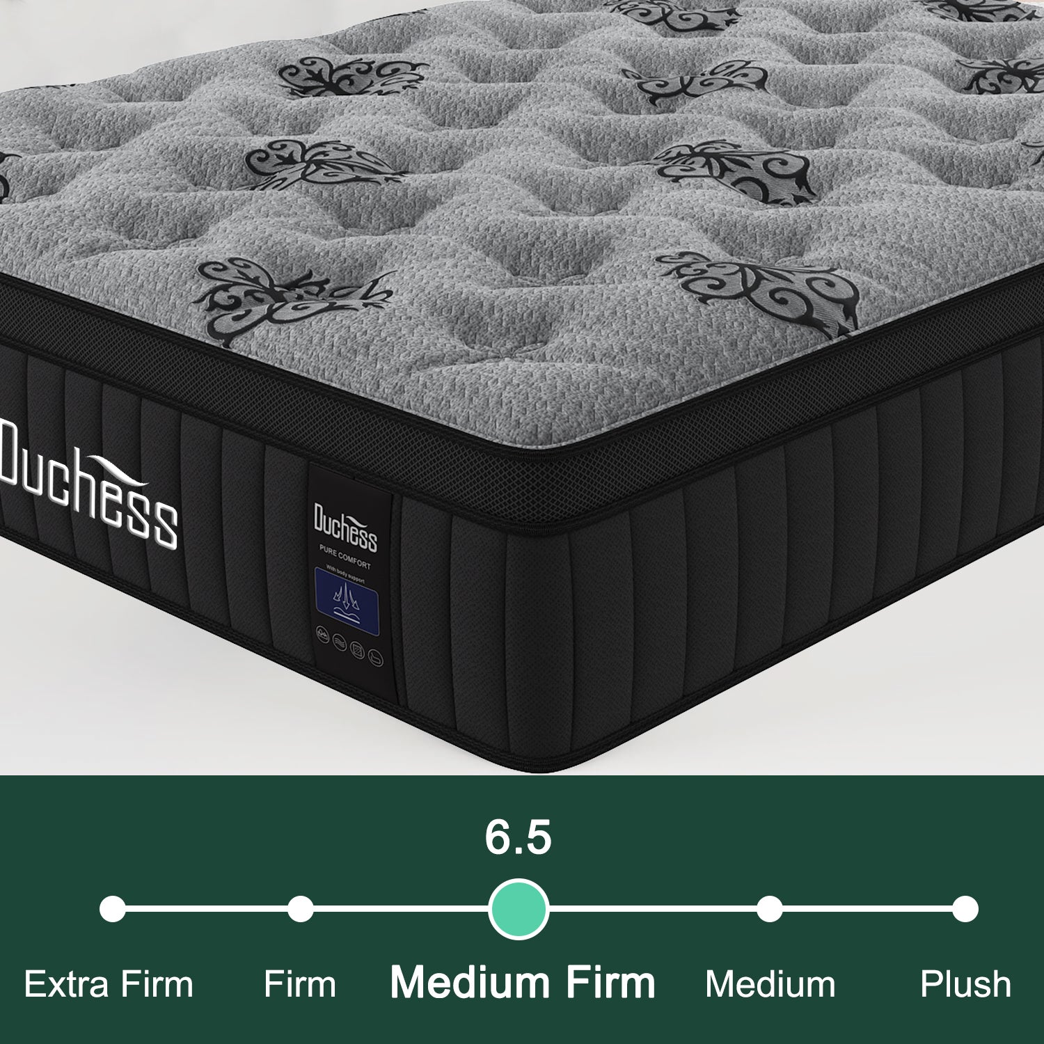 Duchess DOUBLE KING SINGLE Mattress Bed Euro Top Pocket Spring Medium Firm 34cm