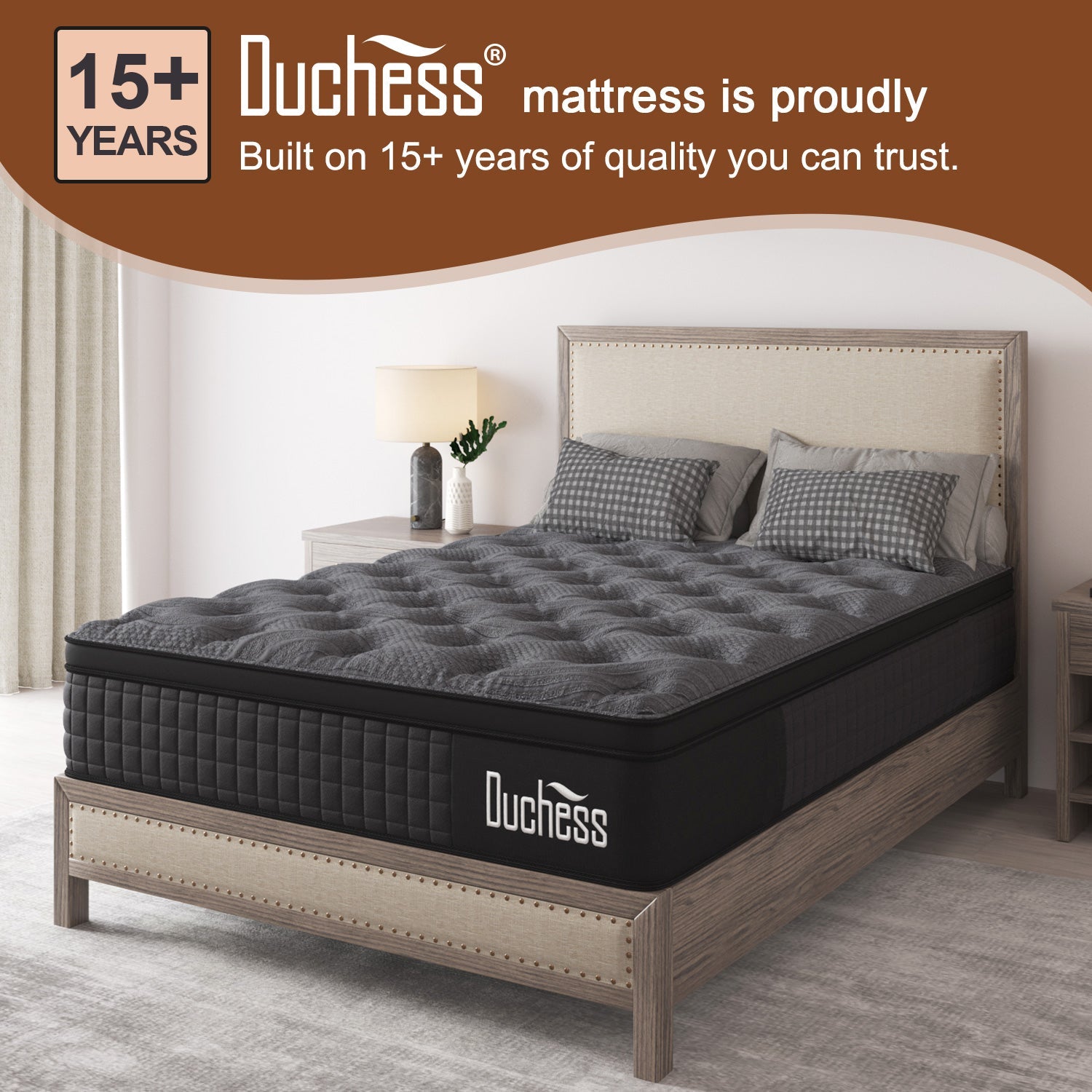 Duchess Pocket Spring Mattress Cool Gel Memory Foam Bed Double King Single