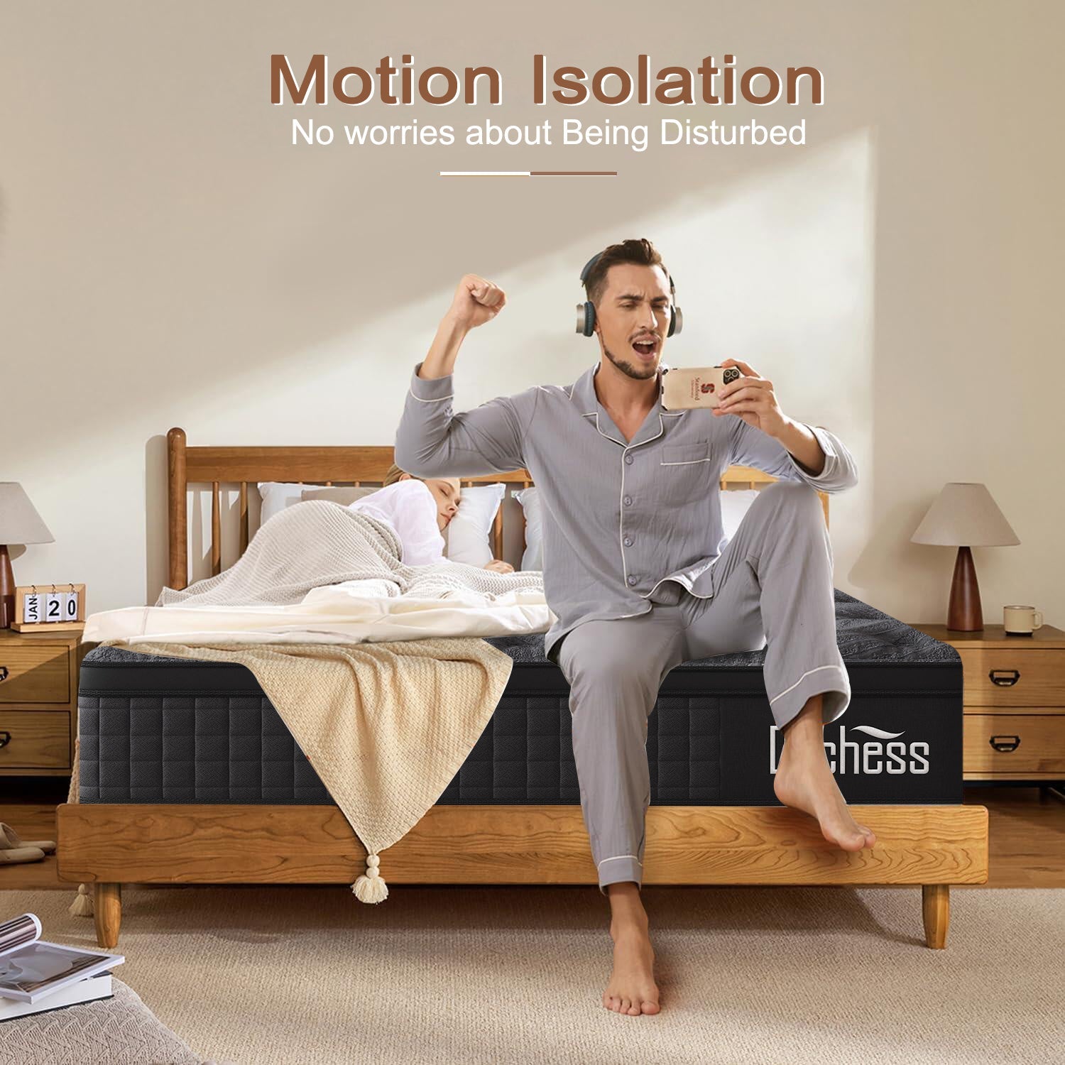 Duchess Pocket Spring Mattress Cool Gel Memory Foam Bed Double King Single