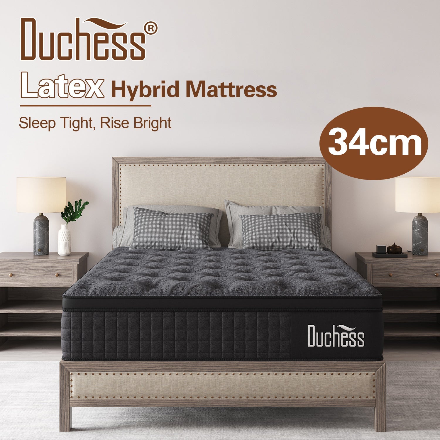 Duchess Pocket Spring Mattress Cool Gel Memory Foam Bed Double King Single