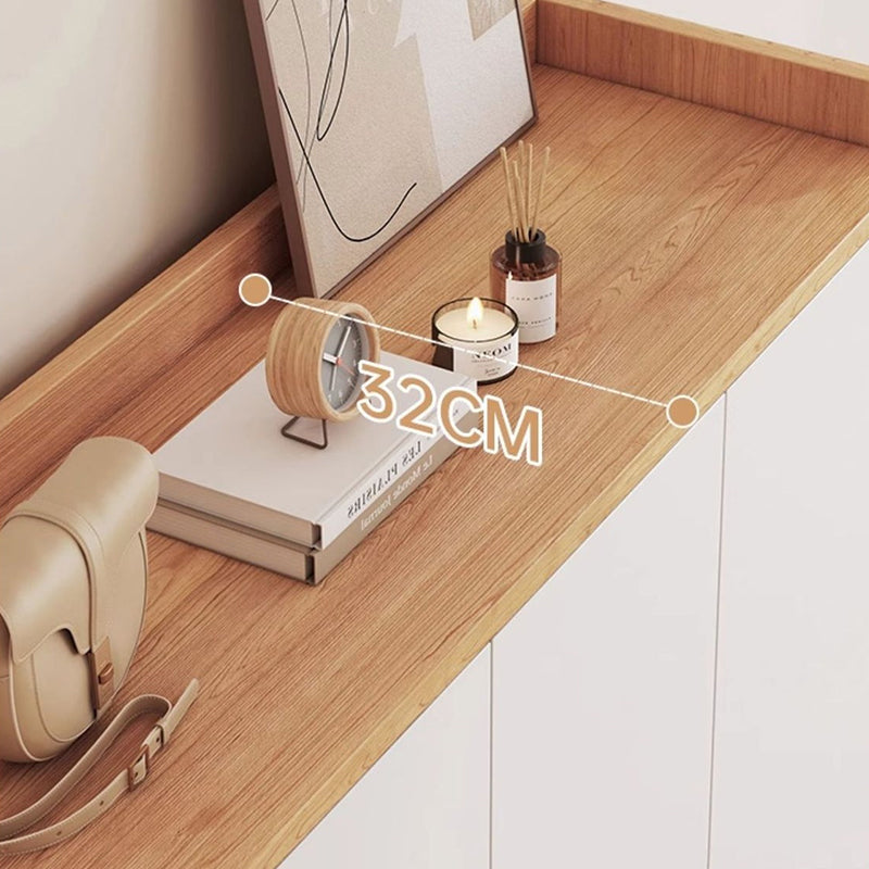 Modern Wooden Shoe Cabinet with Drawer and Open Storage – 3-Door Entryway Shoe Organizer.03JJH-AL13