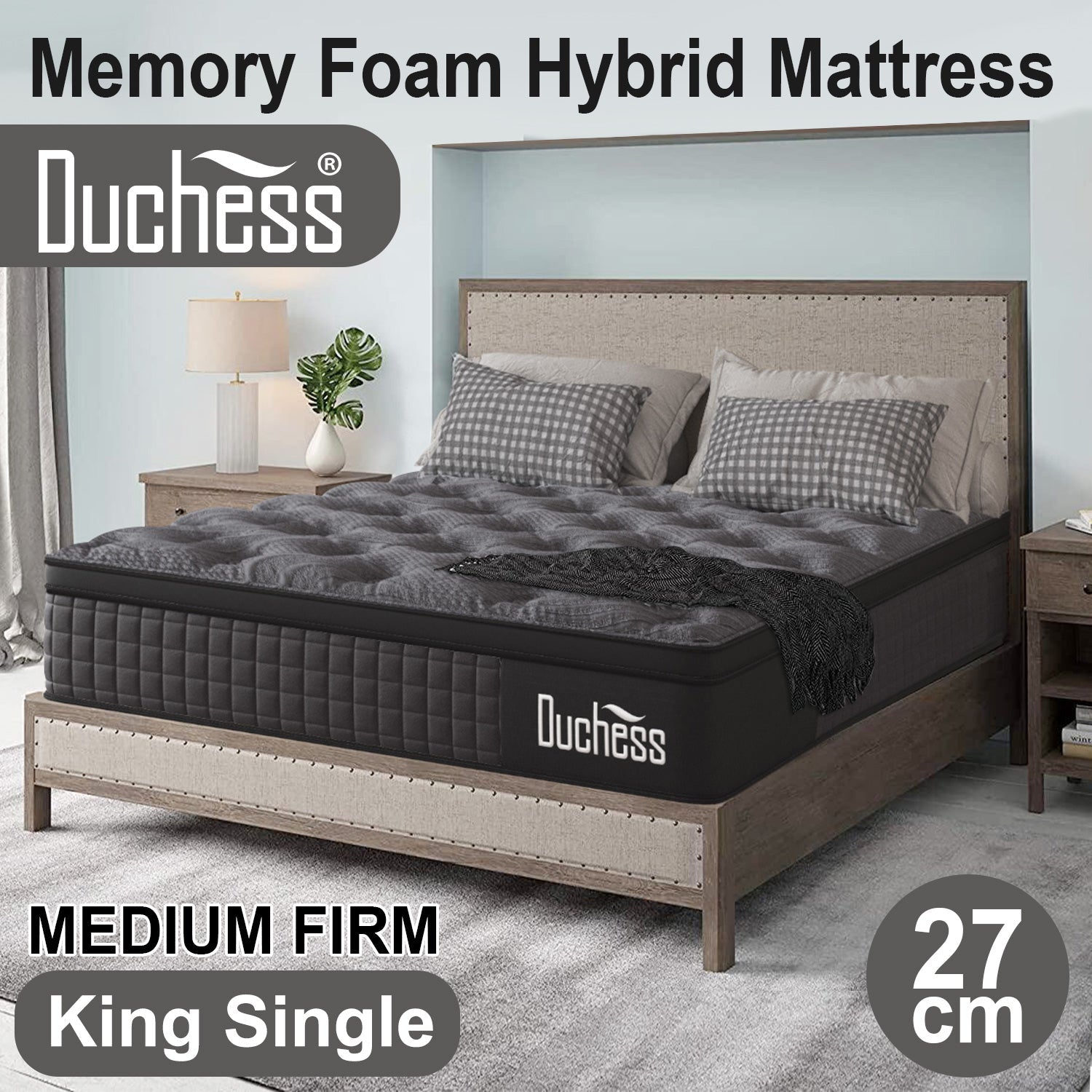 Duchess Mattress QUEEN DOUBLE KING SINGLE Bed Medium Firm Spring Memory Foam