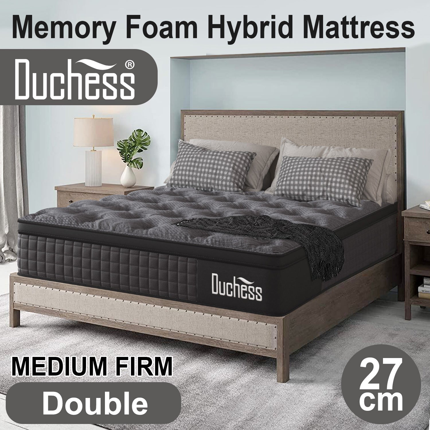 Duchess Mattress QUEEN DOUBLE KING SINGLE Bed Medium Firm Spring Memory Foam