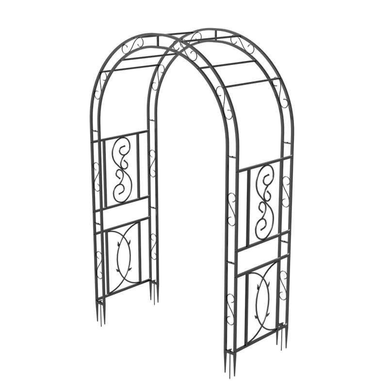 Rust-proof Double-Column Thicken Iron Garden Arch Trellis Vine