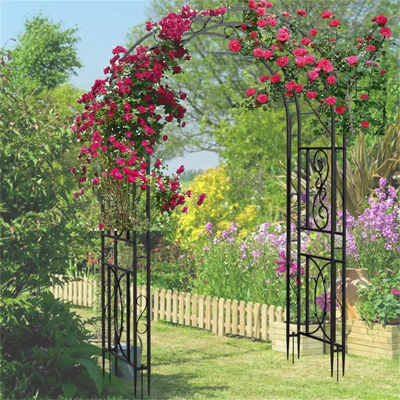 Rust-proof Double-Column Thicken Iron Garden Arch Trellis Vine