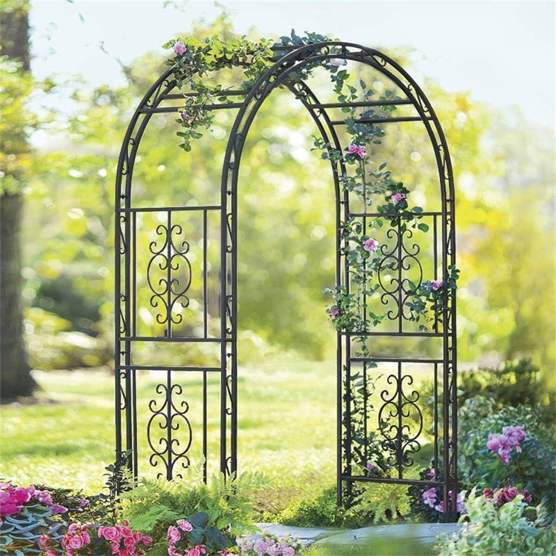 Rust-proof Double-Column Thicken Iron Garden Arch Trellis Vine