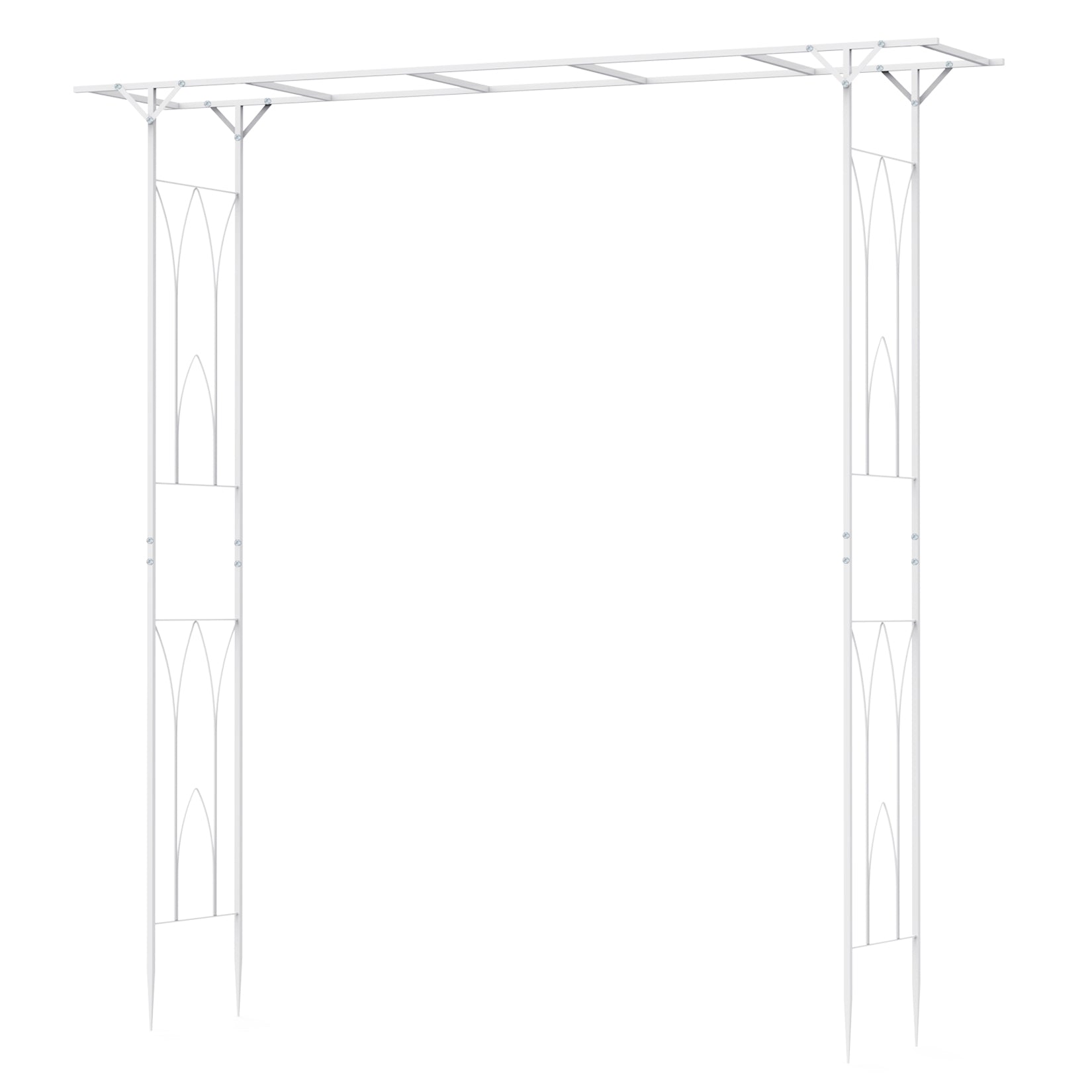 Coated Iron Garden Arch Gate for Various Climbing Plants Ivy Vine Garden Trellis Outdoor