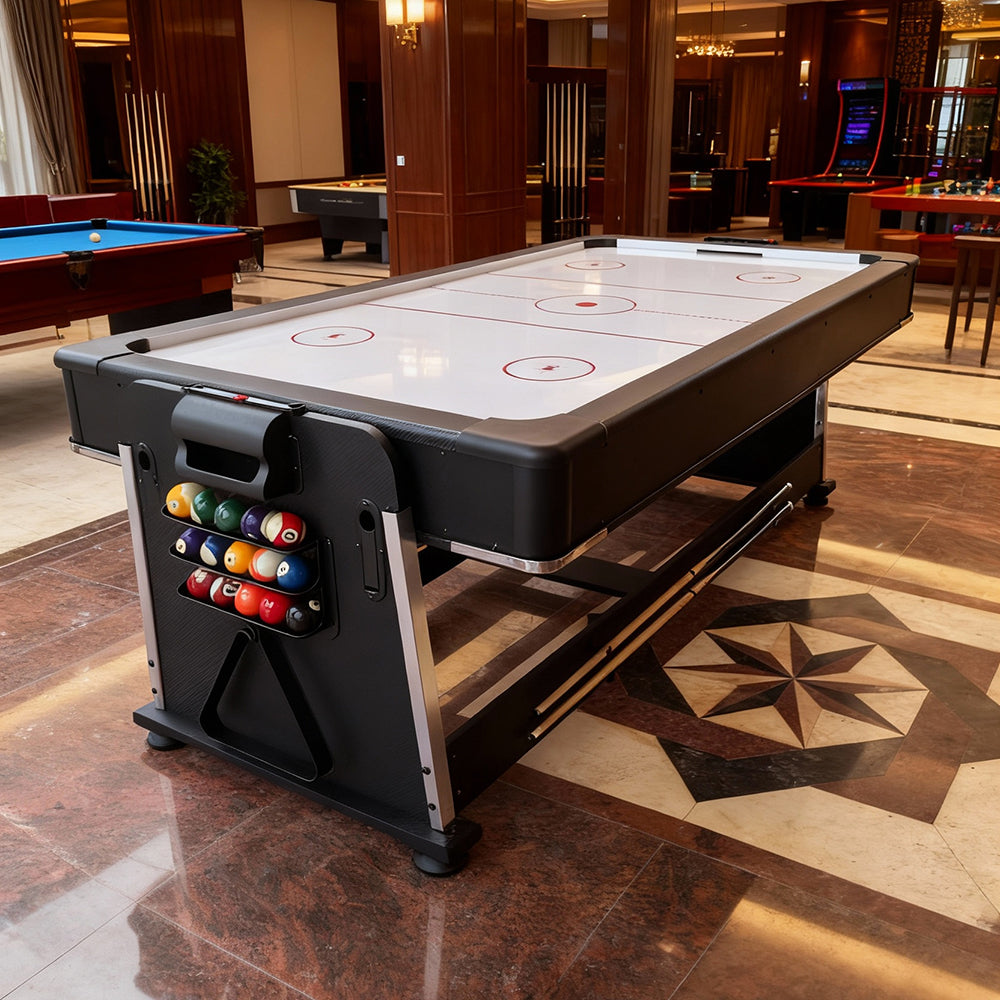 7FT 4 in 1 Flip Game Table with Pool Tennis Hockey Dining