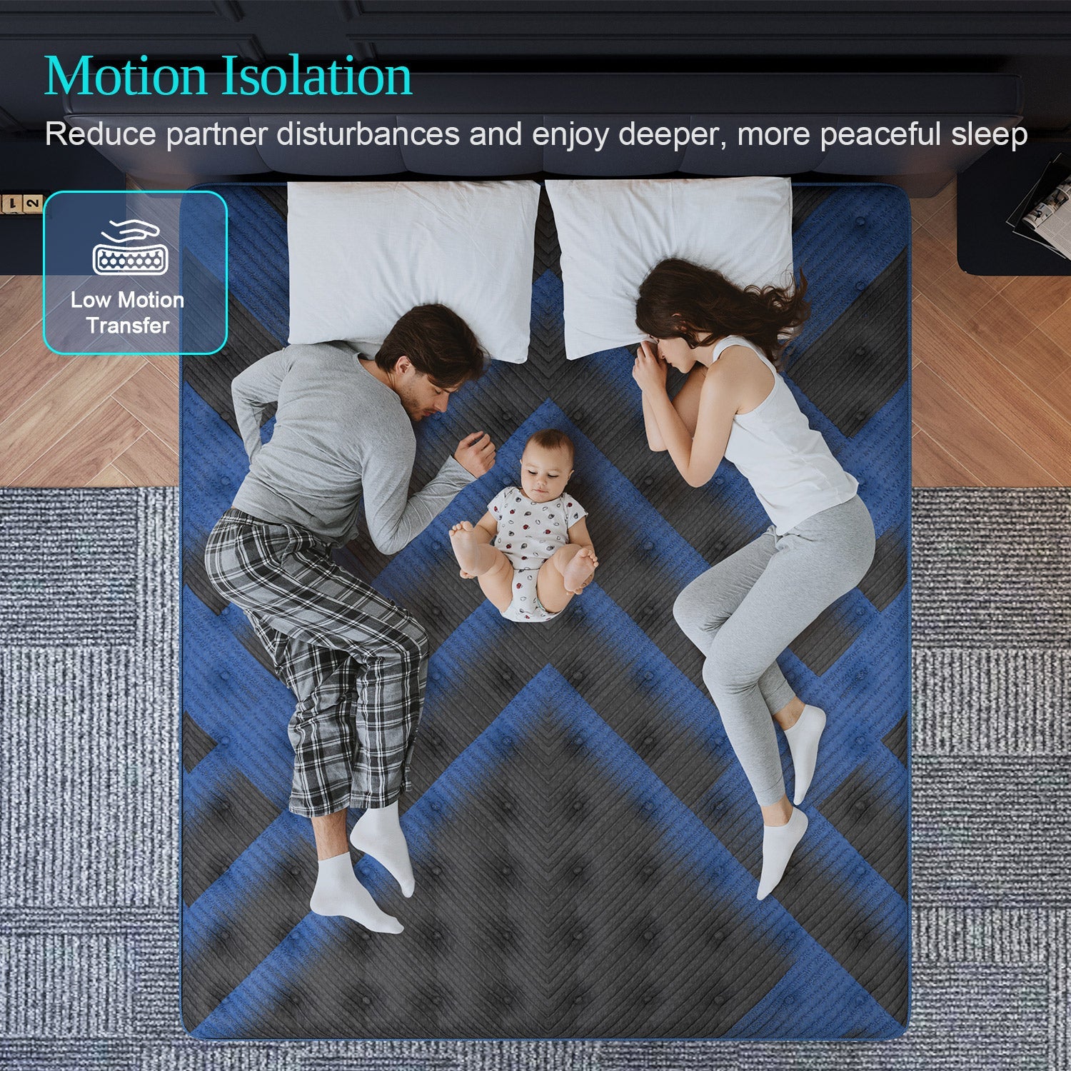 Complete range COOL-GEL Memory Foam Pocket Spring 34CM Mattress