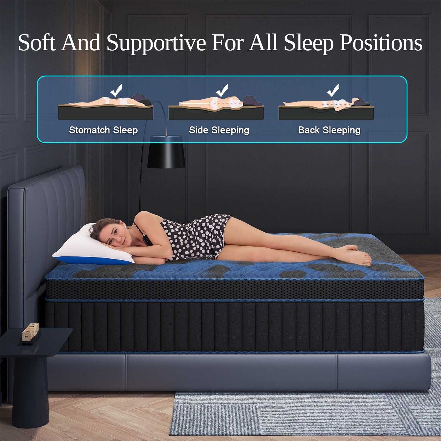 Complete range COOL-GEL Memory Foam Pocket Spring 34CM Mattress