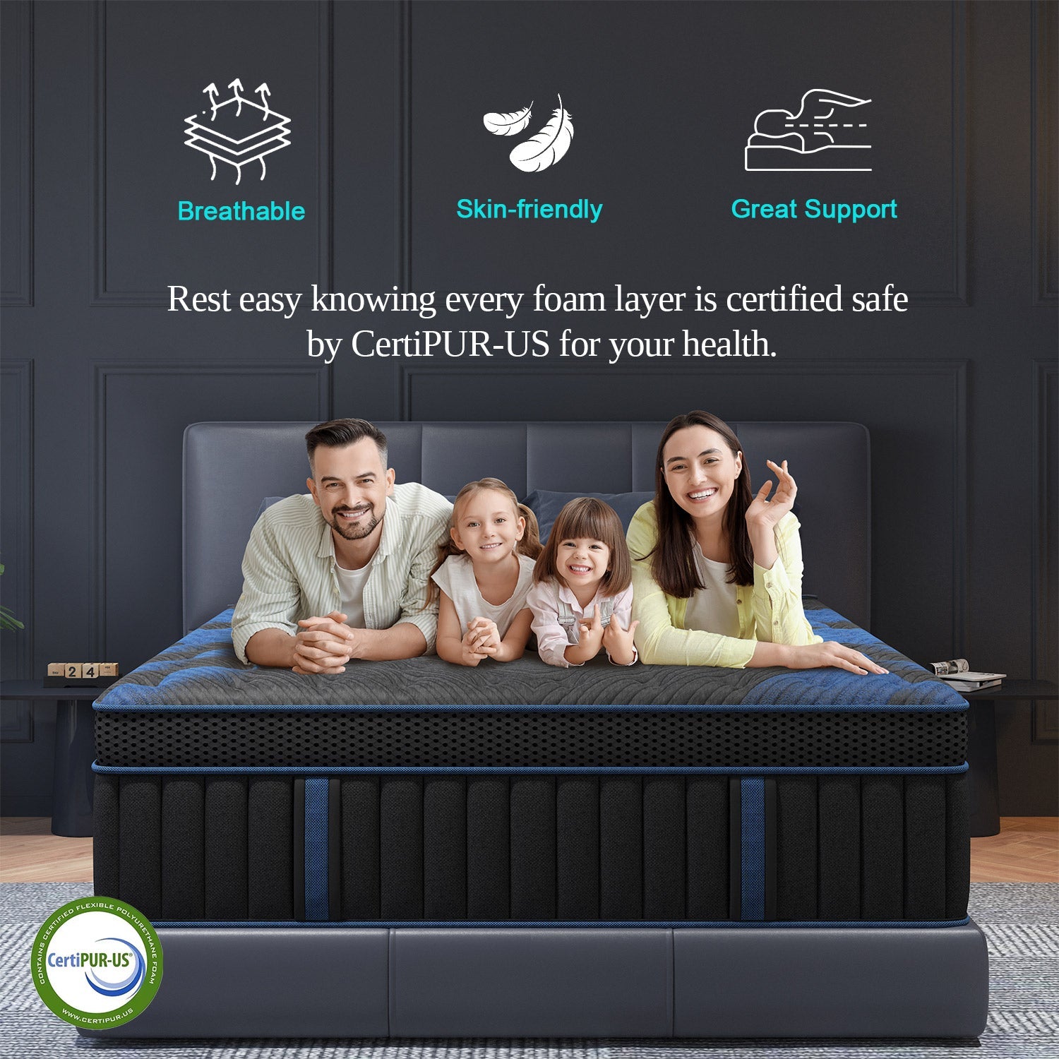 Complete range COOL-GEL Memory Foam Pocket Spring 34CM Mattress