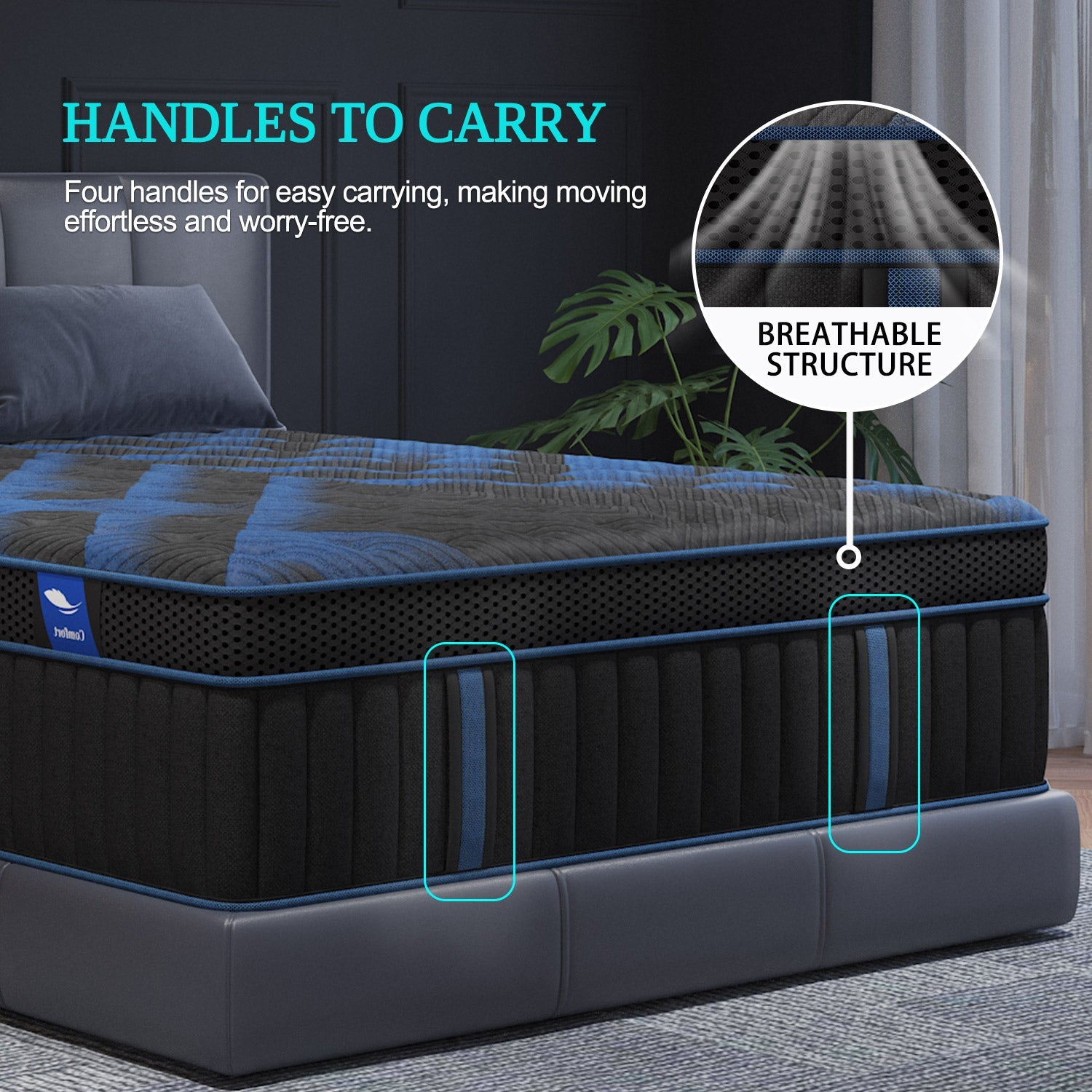 Complete range COOL-GEL Memory Foam Pocket Spring 34CM Mattress