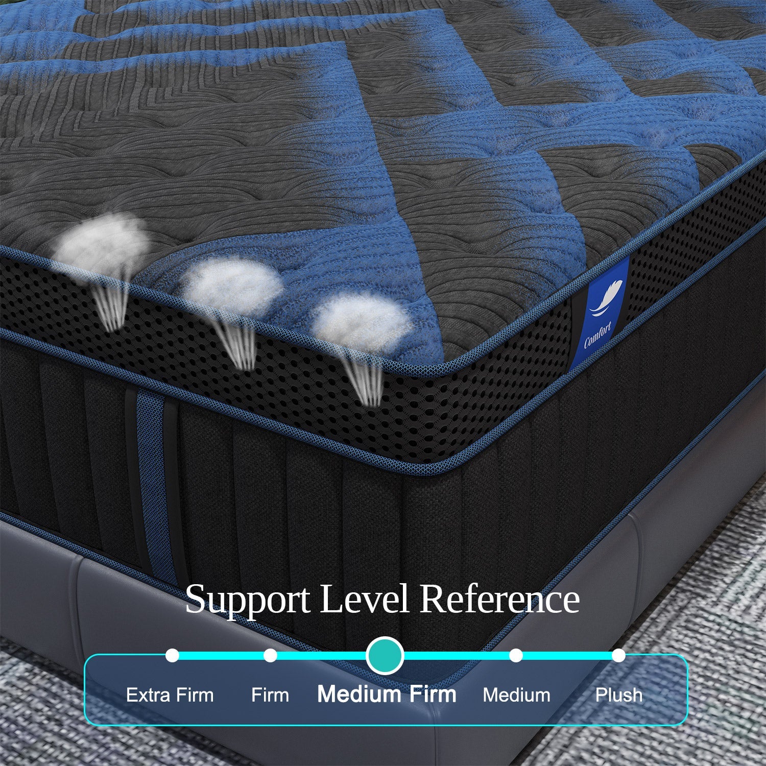 Complete range COOL-GEL Memory Foam Pocket Spring 34CM Mattress