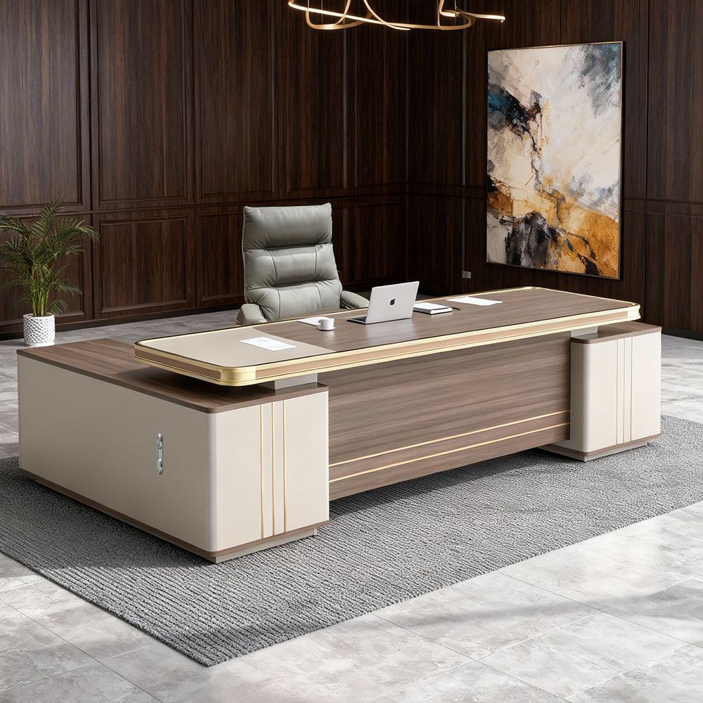 2.8m Dominant Executive Solid Wood Desk, for General Manager