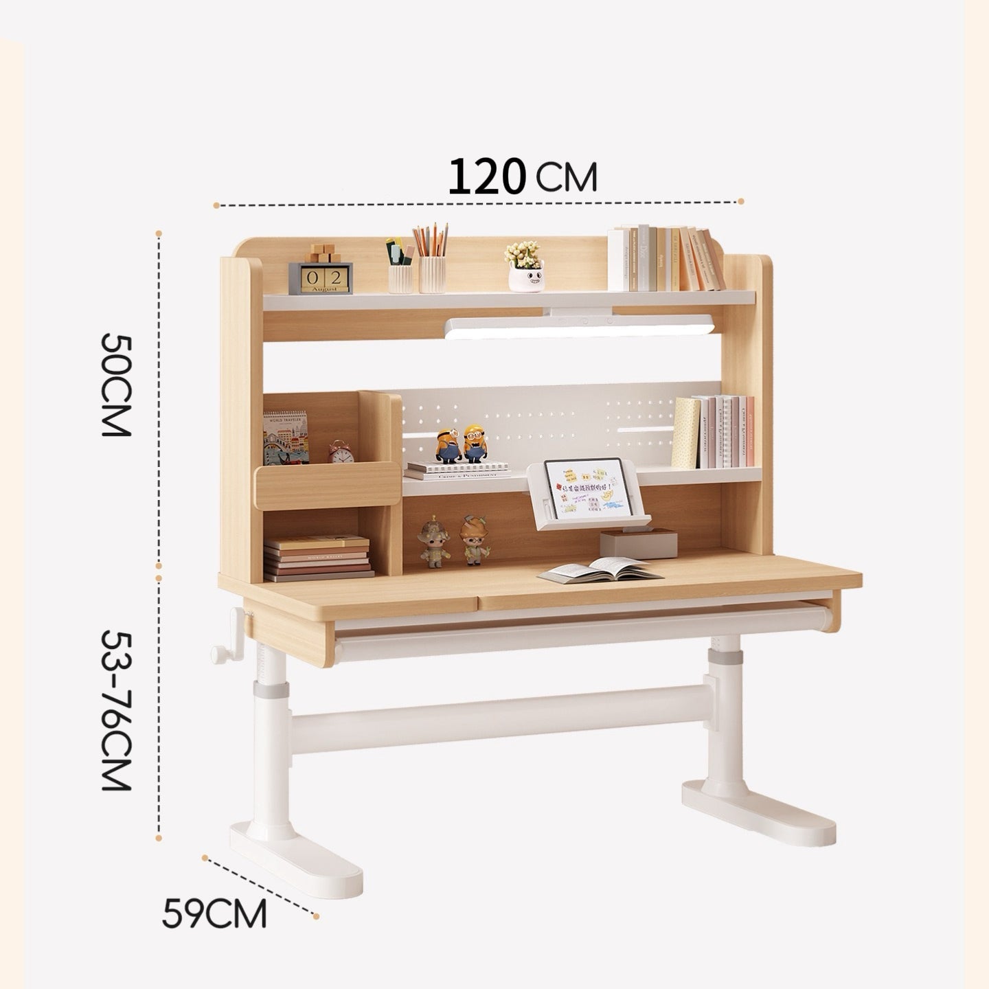 Minimalist Computer Desk with Integrated, Bookshelf-Chair not included